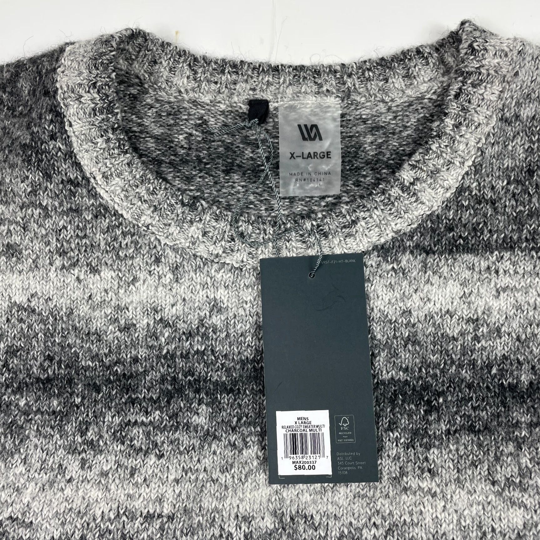 Vintage VINTAGE VRST Sweater Mens XL Gray Long Sleeve Pullover Striped Business Casual Travel Golf Preppy Womens? Mens Size US XL / EU 56 / 4 - 7 Thumbnail