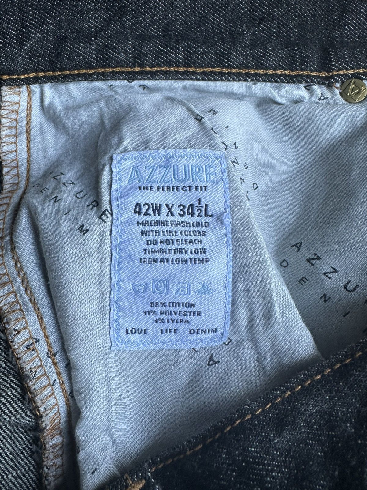 Japanese Brand AZZURÉ Love Life Denim Baggy Size US 42 / EU 58 - 11 Thumbnail