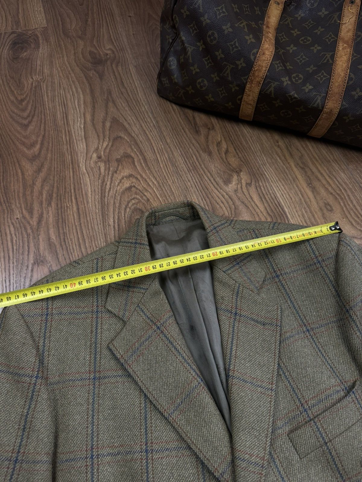 Burberry Vintage wool blazer Burberry Tweed original luxury item Size 48L - 7 Thumbnail