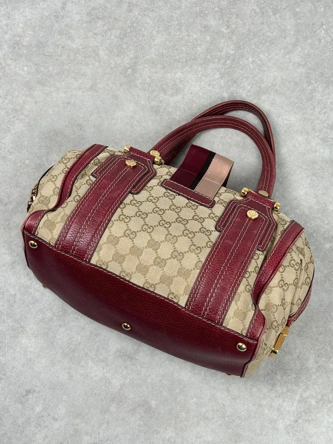 Gucci SS2009 Gucci Red & Beige Monogram Heritage Bag by Frida Giannini Size ONE SIZE - 13 Thumbnail