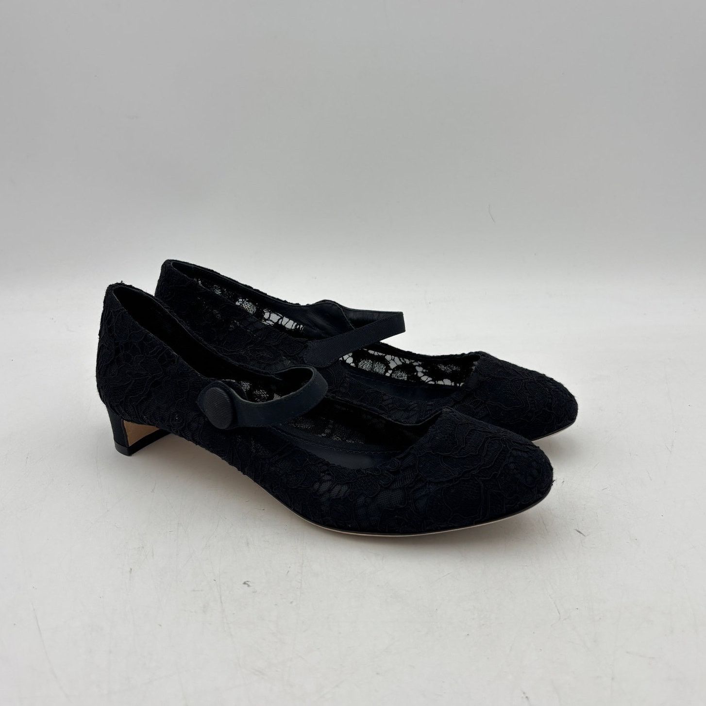 Dolce & Gabbana Dolce & Gabbana Taormina Lace Mary Jane Pumps Heels 37.5 Size US 7.5 / IT 37.5 - 1 Thumbnail