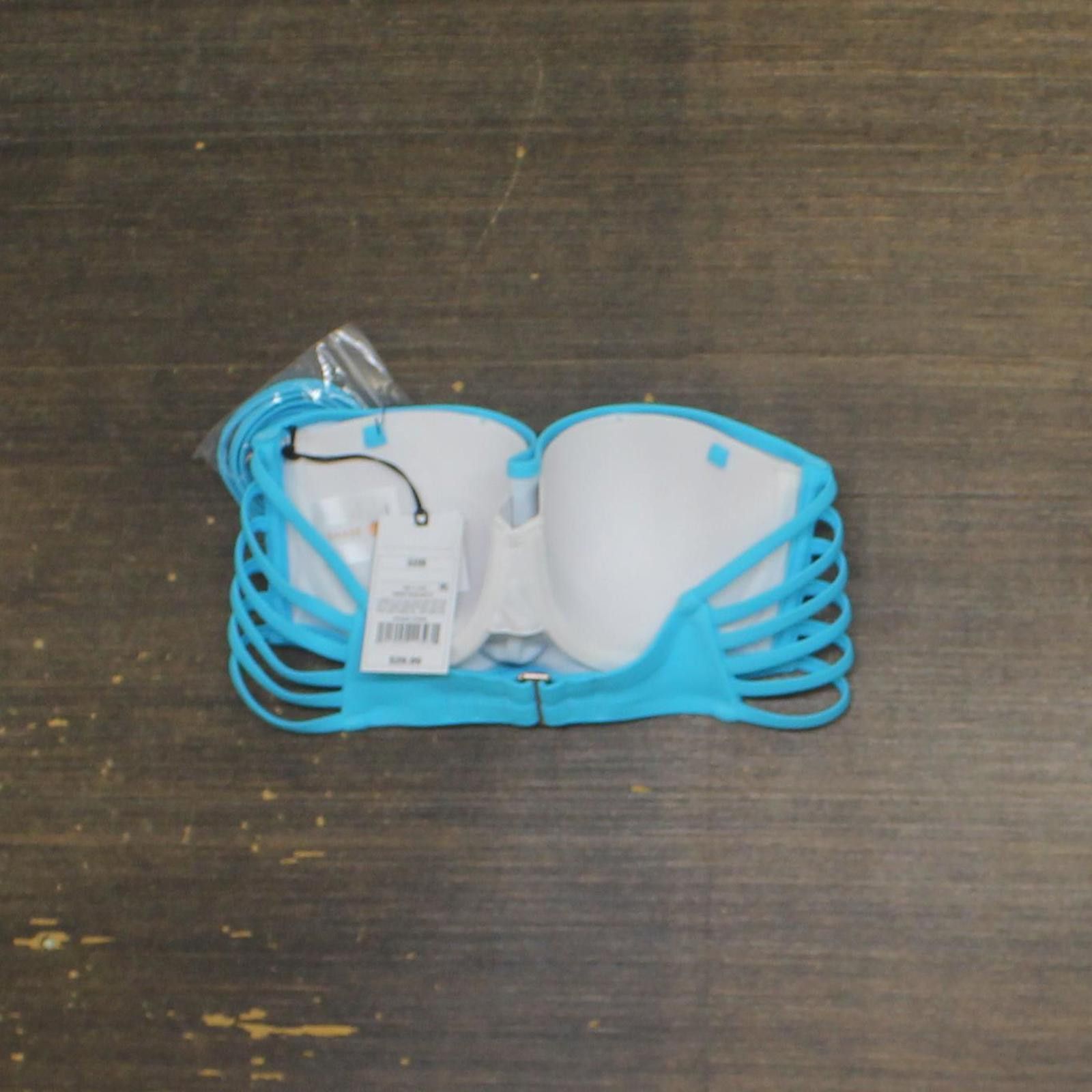 Other Nwt Shade & Shore Bandeau Bikini Swim Top Bright Blue 32b Size ONE SIZE - 2 Thumbnail