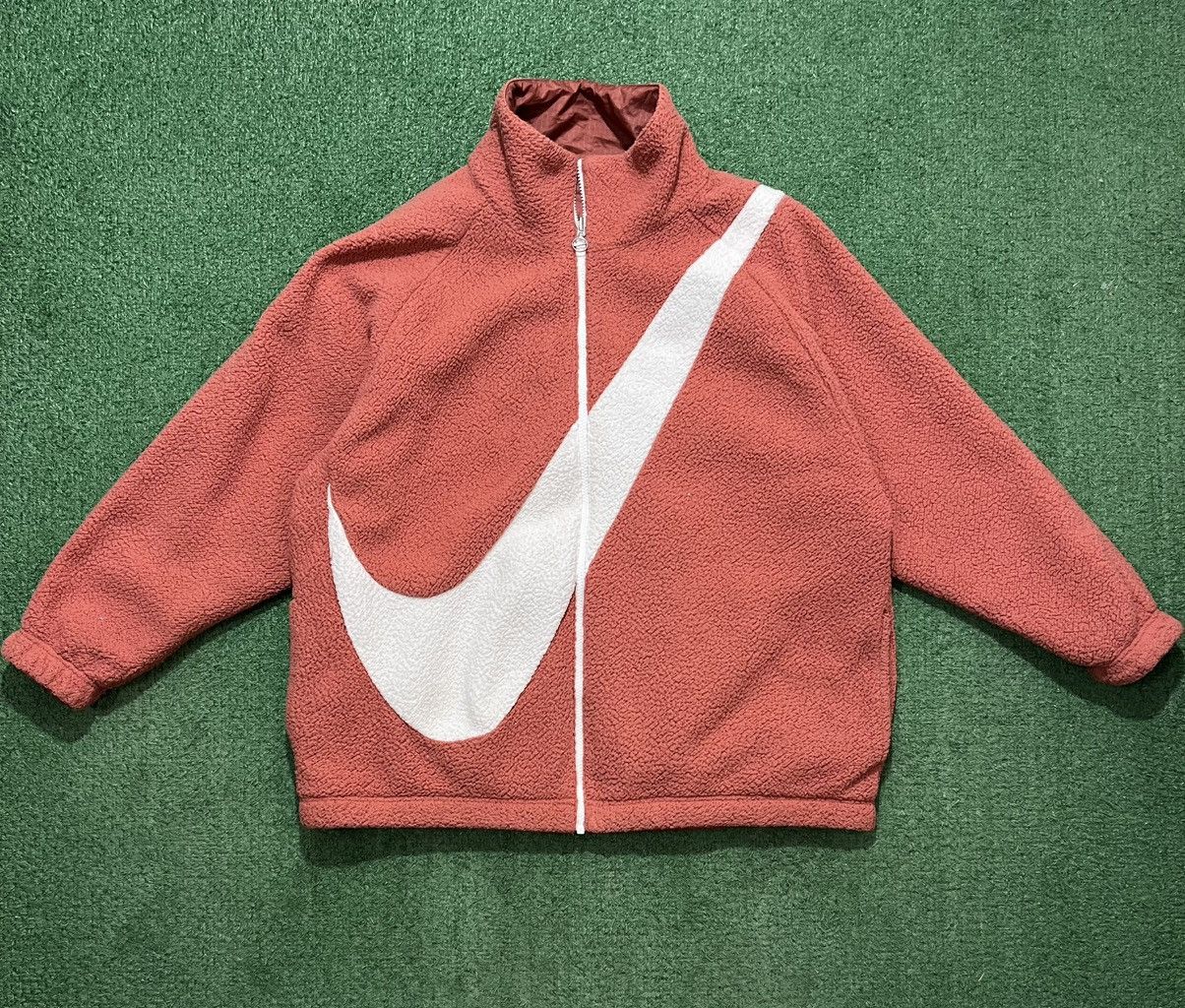 Big Swoosh Womens Nike Reversible Coat Nike Big Logo Swoosh Fleece
