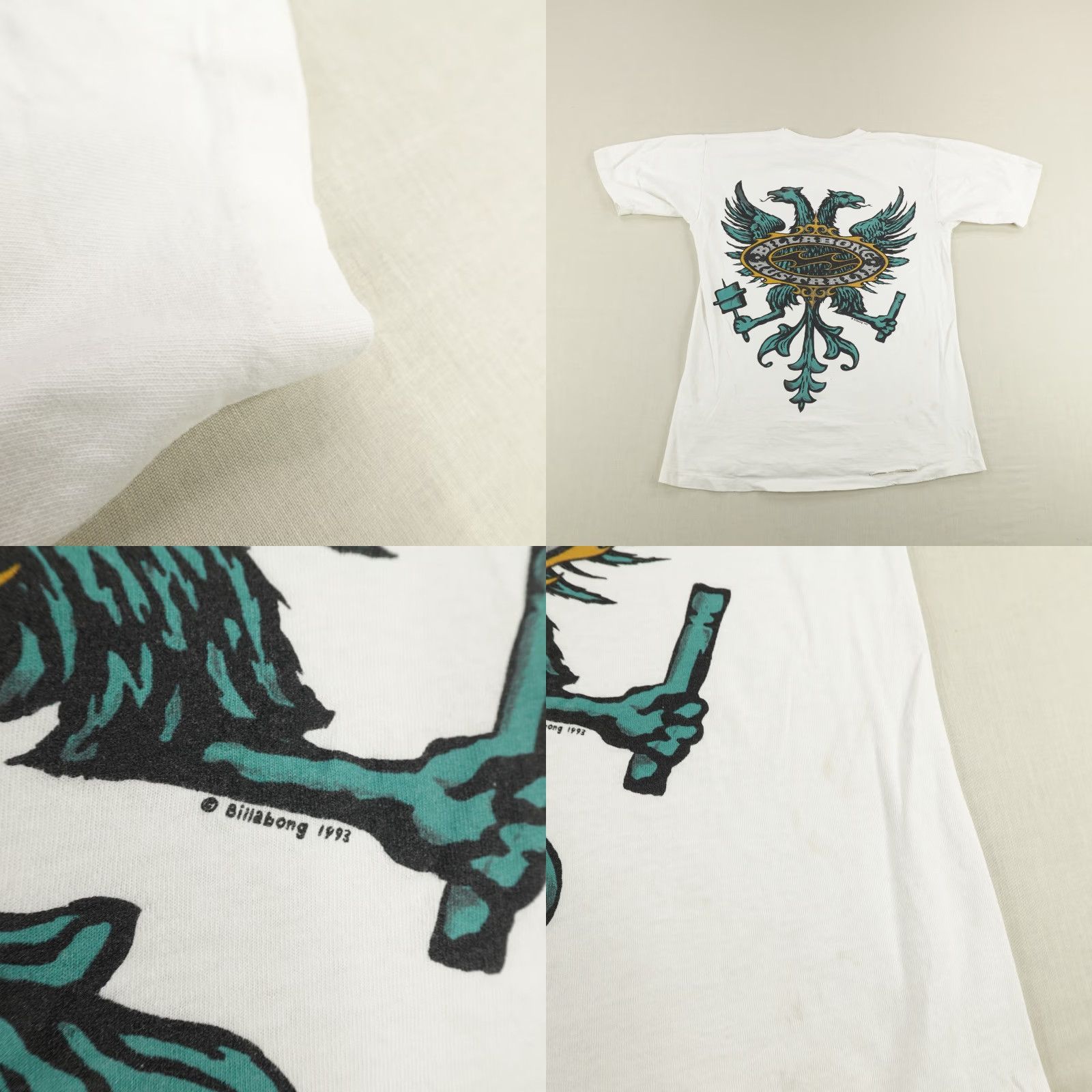 Billabong VINTAGE Billabong T-Shirt Men Small White 90s Surf Skate Graphic Distressed USA Size US S / EU 44-46 / 1 - 8 Thumbnail