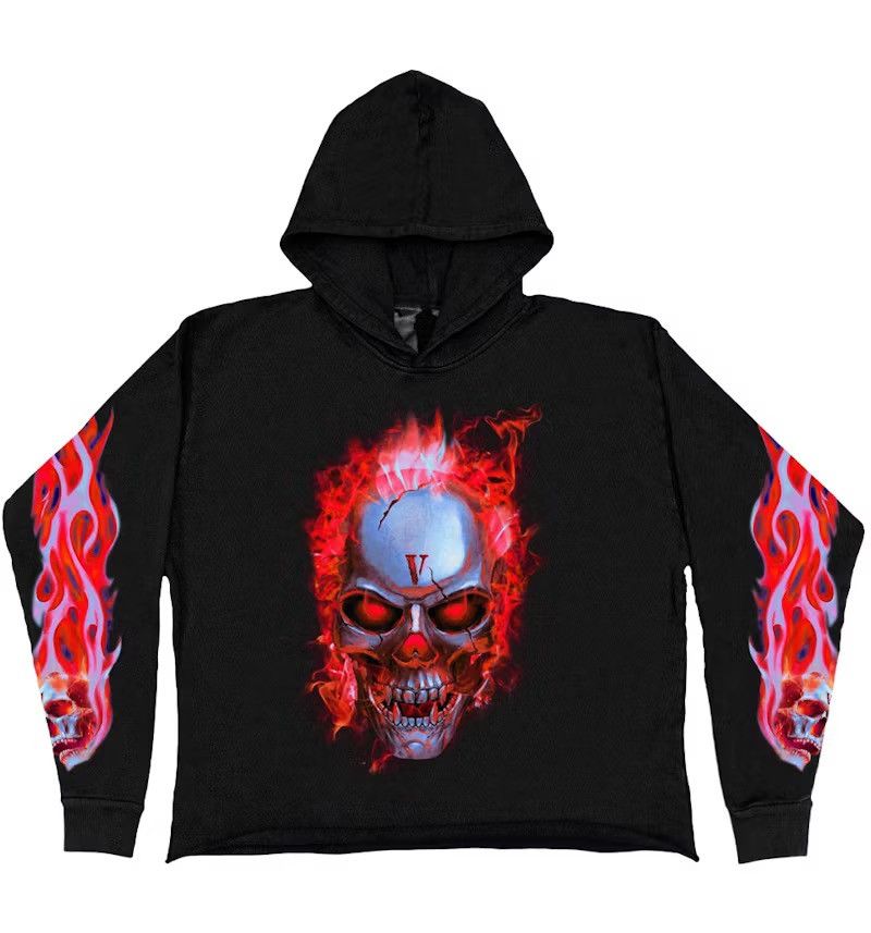Vlone *NEW* Vlone Lost Bones Hoodie Black with V tag | Grailed