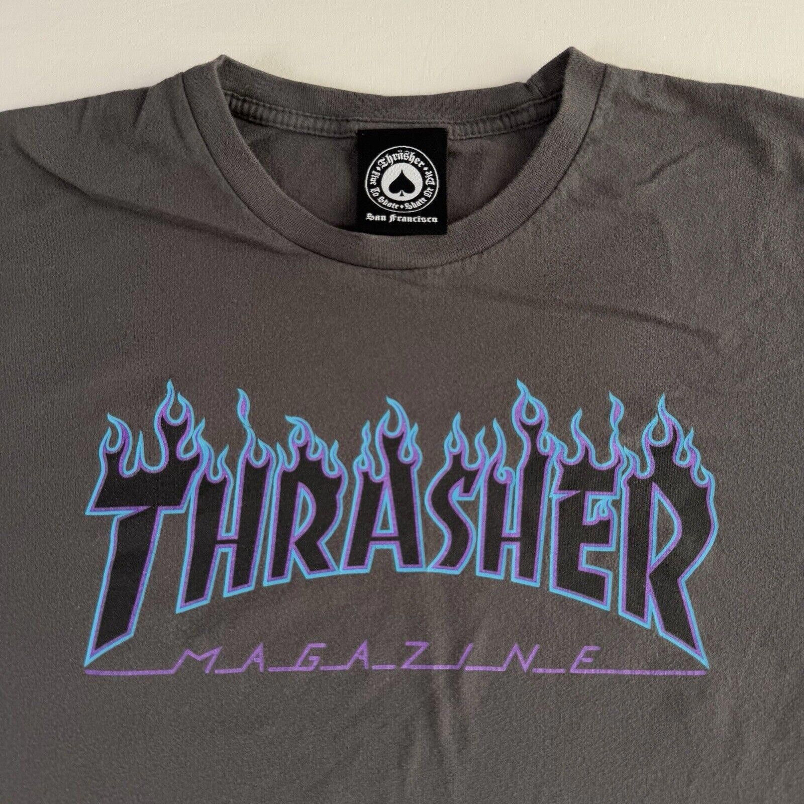 Hanes Vtg 80s Thrasher Magazine T-Shirt Skate Santa Cruz Mens L Size US L / EU 52-54 / 3 - 2 Thumbnail