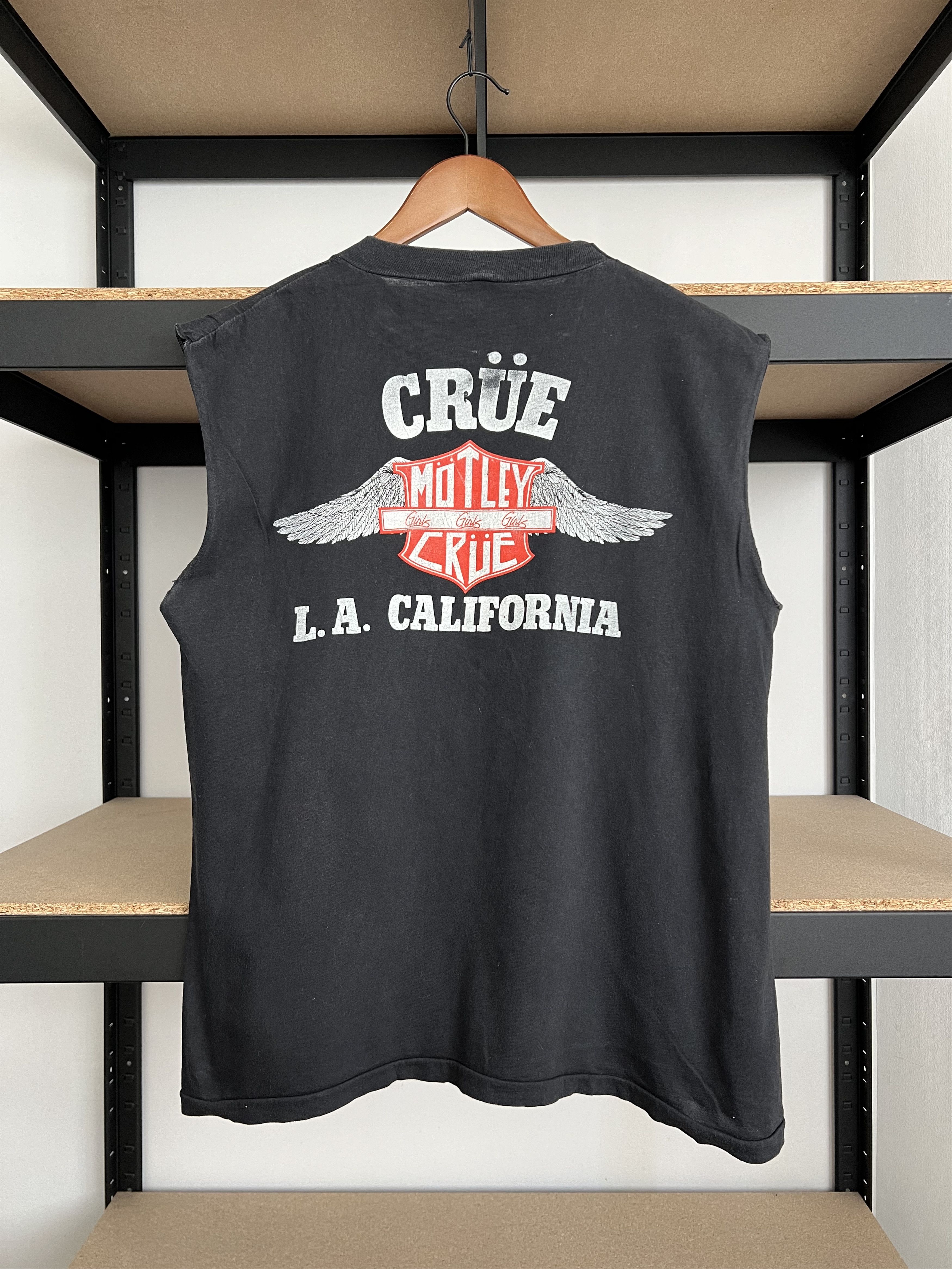 Band Tees Vintage 1987 Motley Crue Girls Girls Girls Black Sleeveless Size US M / EU 48-50 / 2 - 2 Thumbnail