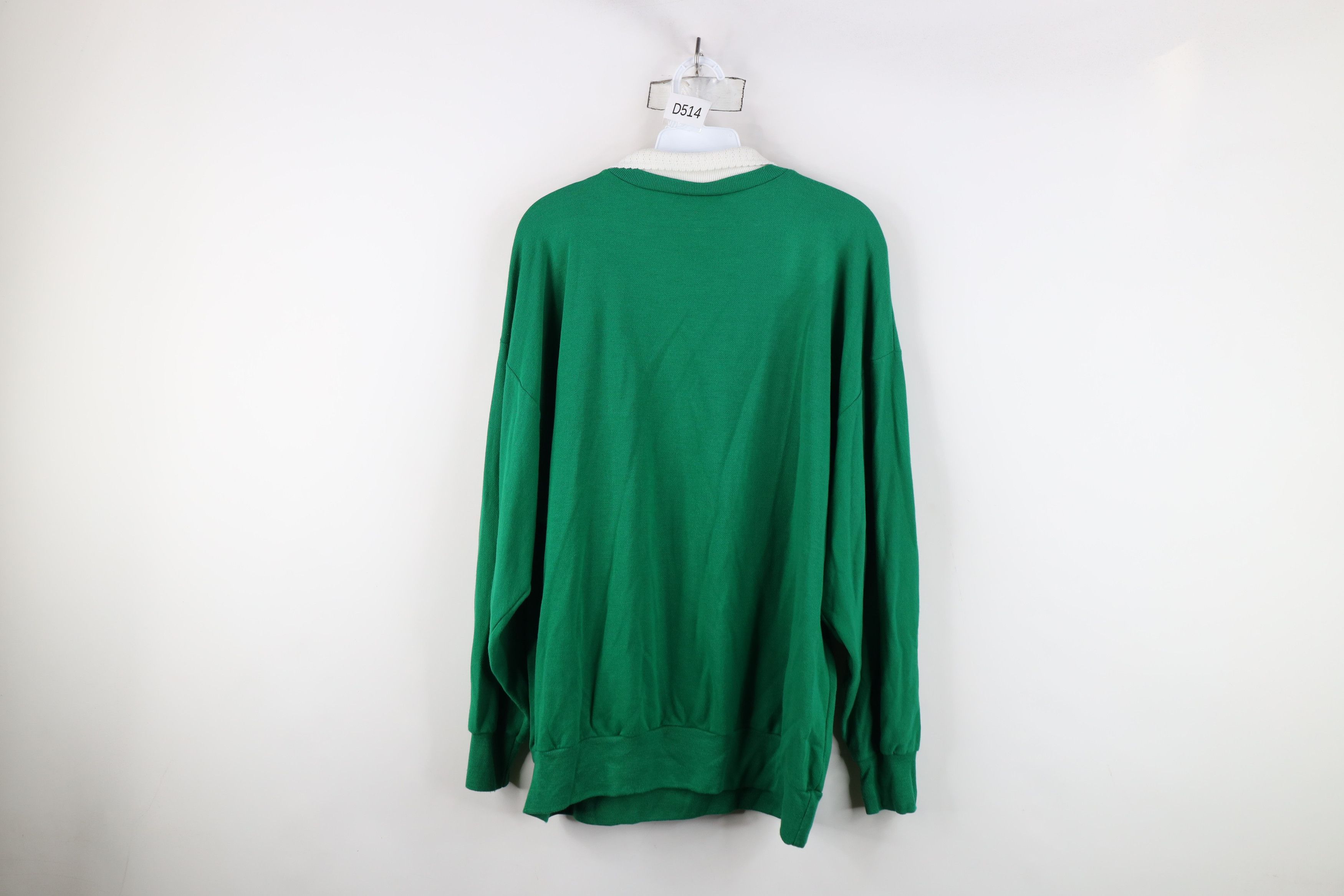 Vintage Vintage 90s Streetwear Over Print Collared Sweatshirt USA Size XXL / US 16-18 / IT 52-54 - 10 Thumbnail