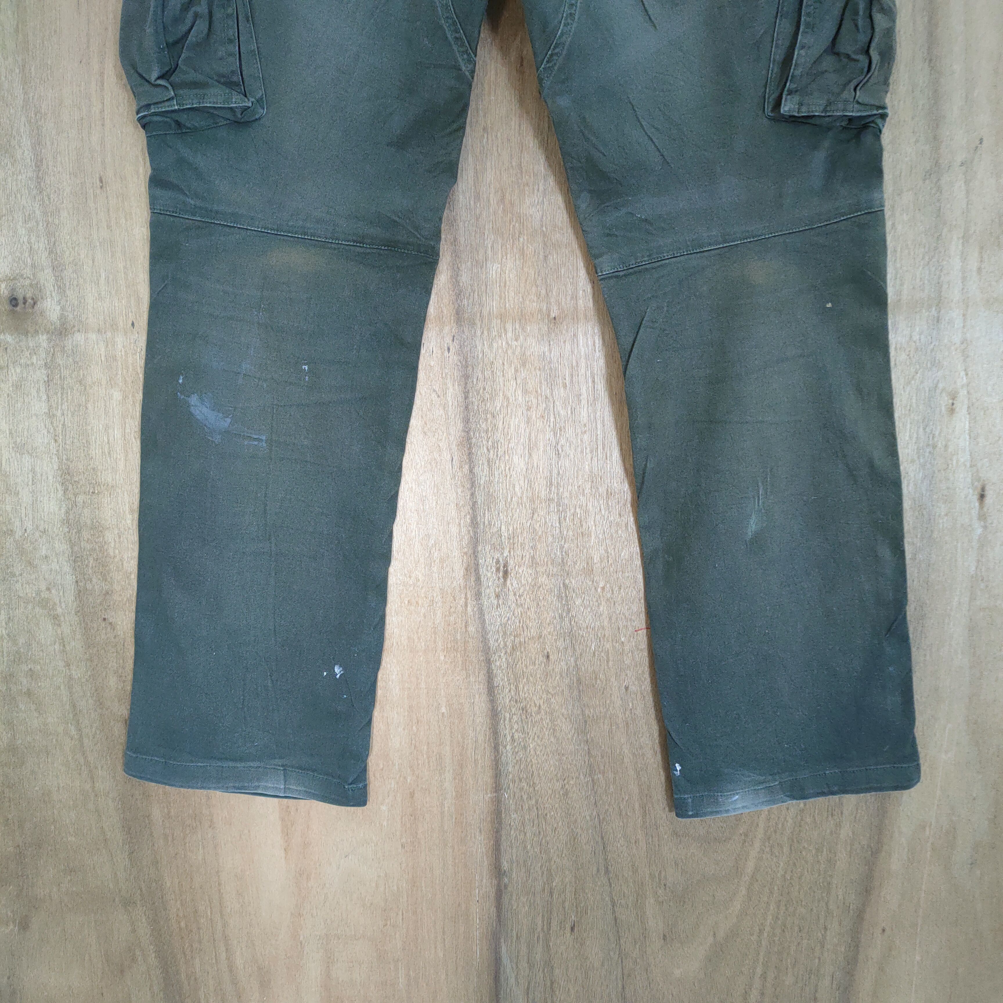 Japanese Brand VINTAGE GRIDE FADED GREEN CARGO PANTS Size US 33 - 8 Thumbnail