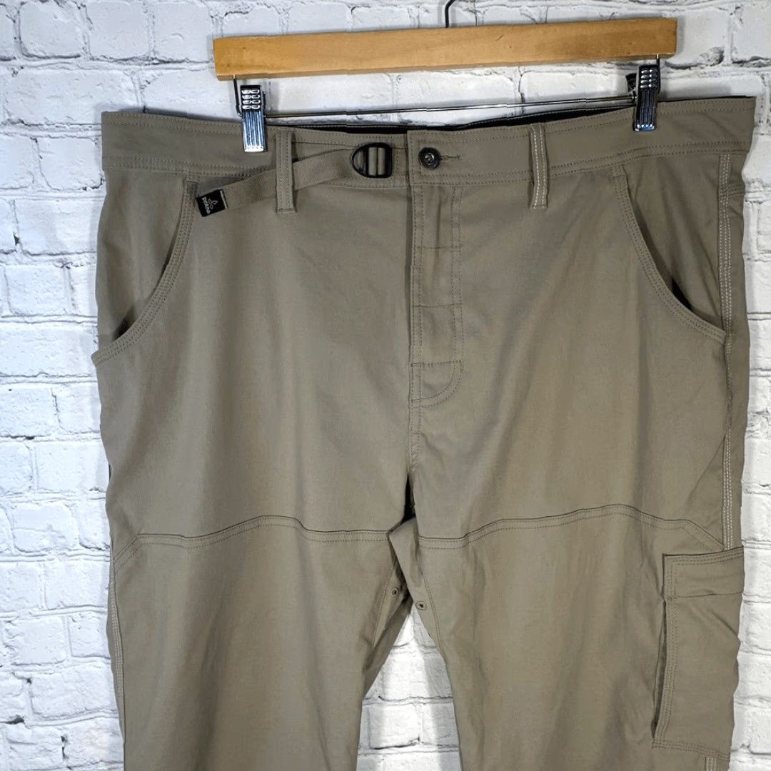 Prana prAna Zion Pants Mens 40 Brown Breathe Stretch Nylon Pants Hiking Outdoors L32 Chino Inseam 32 Men Tan Gray Size US 40 / EU 56 - 2 Thumbnail