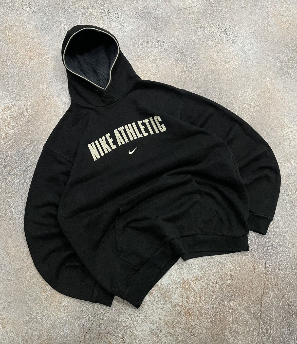 Vintage Nike Athletic Spellout Black Hoodie