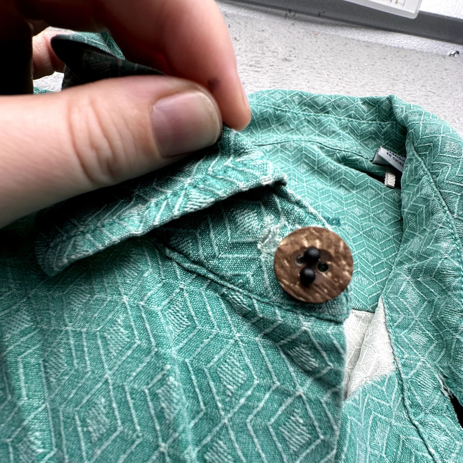 Tommy Bahama Tommy Bahama 100% Silk Textured Geometric Shirt Mens XXL Size US XXL / EU 58 / 5 - 7 Thumbnail
