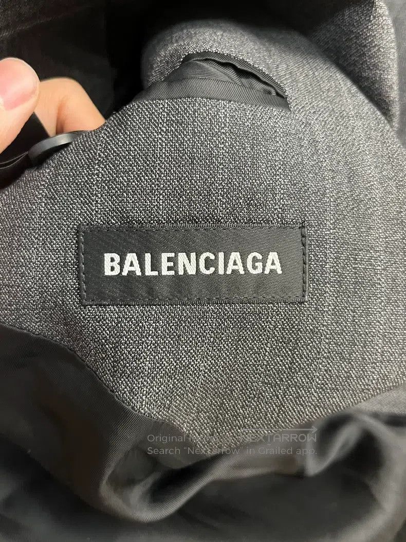 Balenciaga Balenciaga Sleeve Label Deep Grey Jacket Size US S / EU 44-46 / 1 - 4 Thumbnail
