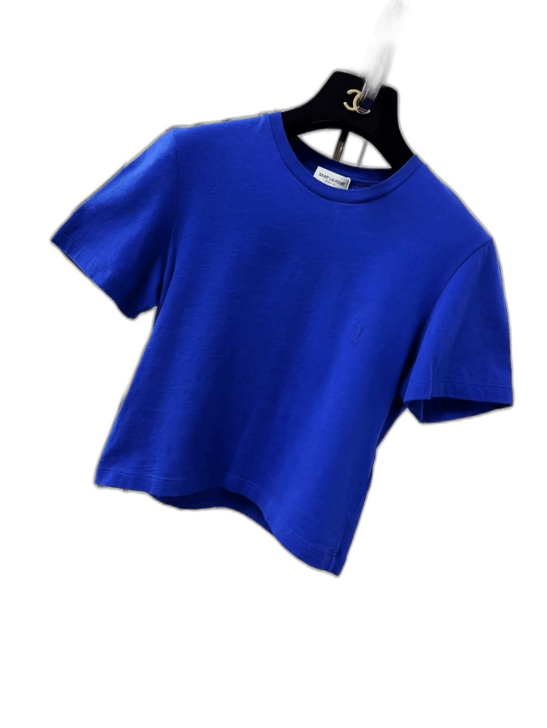 Saint Laurent Paris Saint Laurent Blue Logo T-2507 Size S / US 4 / IT 40 - 7 Thumbnail