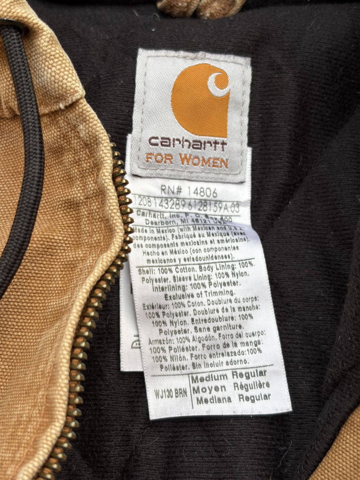 Carhartt Vintage 00s Carhartt Active Hood Jacket WJ130 BRN Size US M / EU 48-50 / 2 - 7 Thumbnail