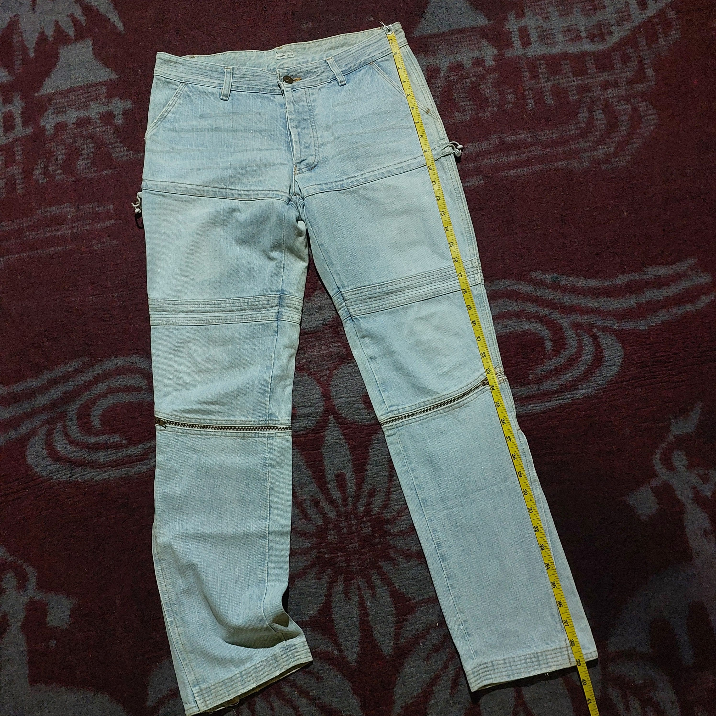 Issey Miyake Tsumori Chisato japan blue jeans open zipper bottom side Size US 32 / EU 48 - 14 Thumbnail