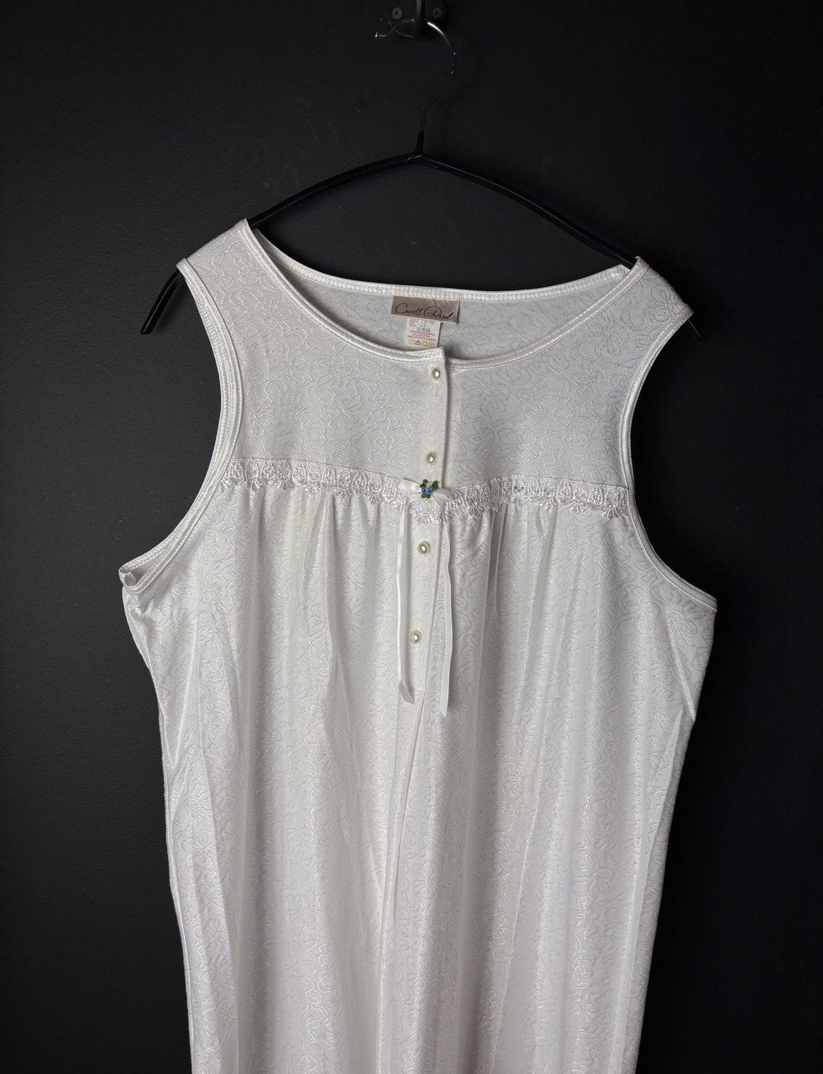 Vintage 80s Vintage Night Gown Slip Dress Lounge Sleep Angel Size L / US 10 / IT 46 - 3 Thumbnail