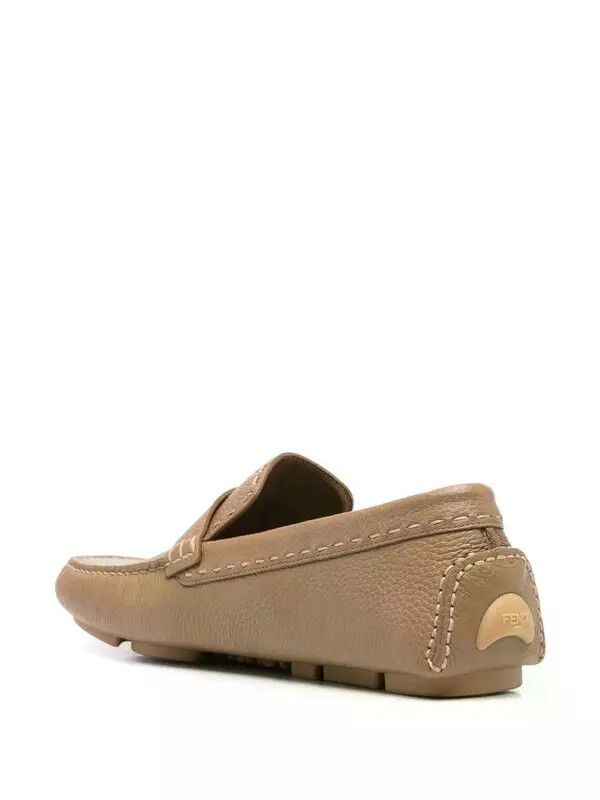Fendi o1s1wg110426 Driver Loafers in Brown Size US 12 / EU 45 - 3 Thumbnail