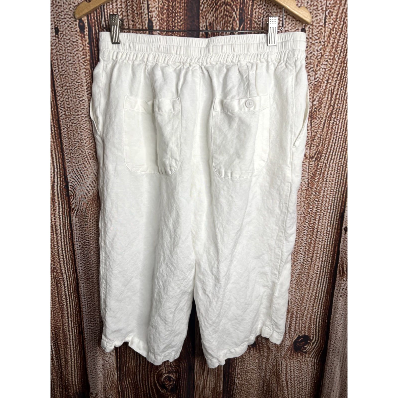 Coldwater Creek Womens Coldwater Creek Linen/Rayon Wide-Leg Capri Petite Medium Pants Size ONE SIZE - 3 Thumbnail