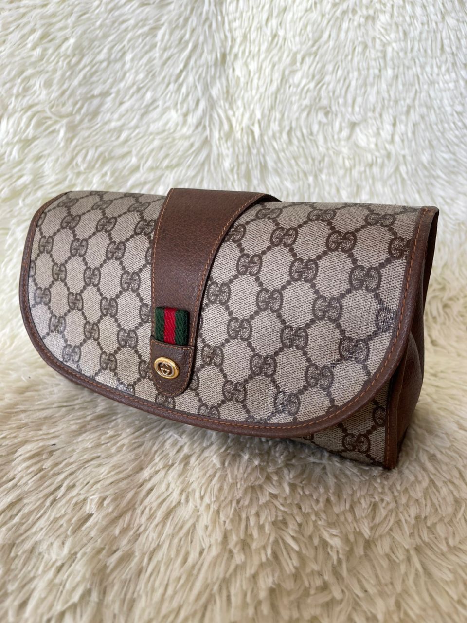 Gucci × Vintage Gucci GG Sherry Line Clutch Bag Size ONE SIZE - 3 Thumbnail