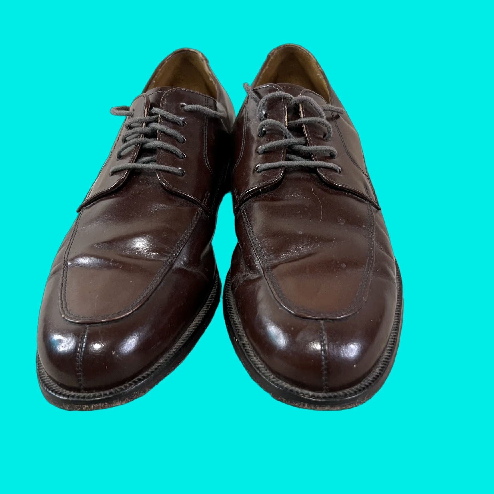 Cole Haan Martino  Brown Leather‎ Apron Toe Oxford Lace Up Shoe Men\'s 8:5 Cole Haan COLE HAAN Mens Size 9.5 M Martino Brown Leather  main image 2
