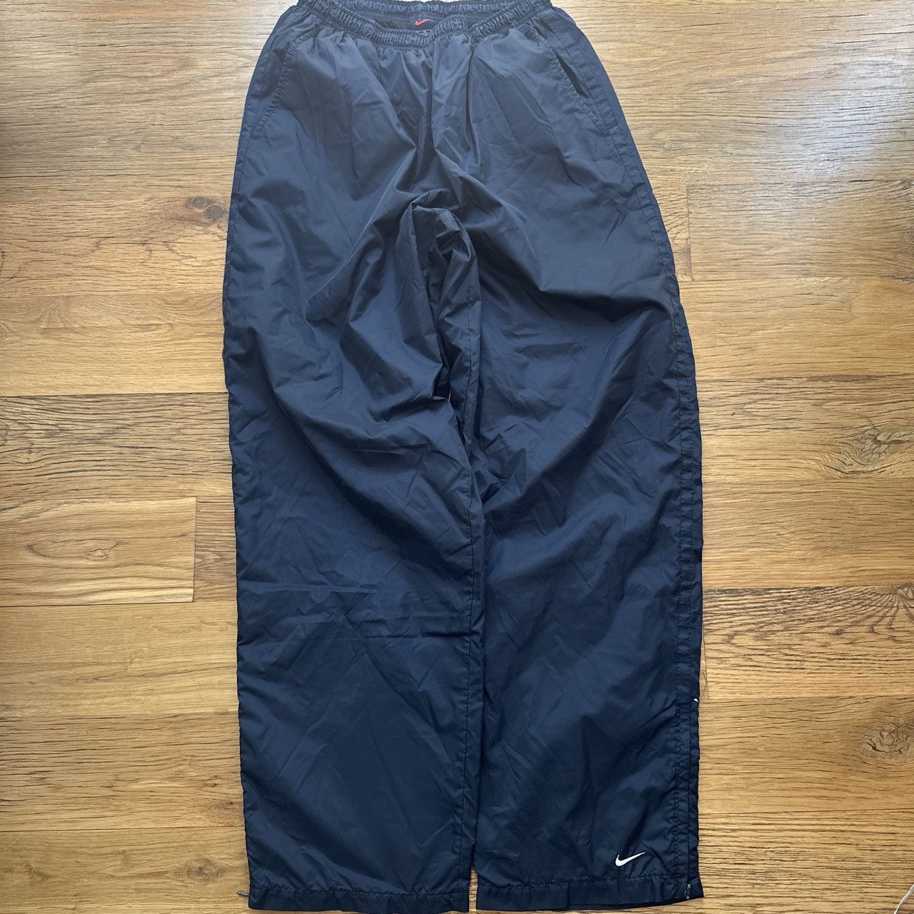 Vintage Y2K Nike Track Pants Mens XL Navy Wide Leg Swoosh
