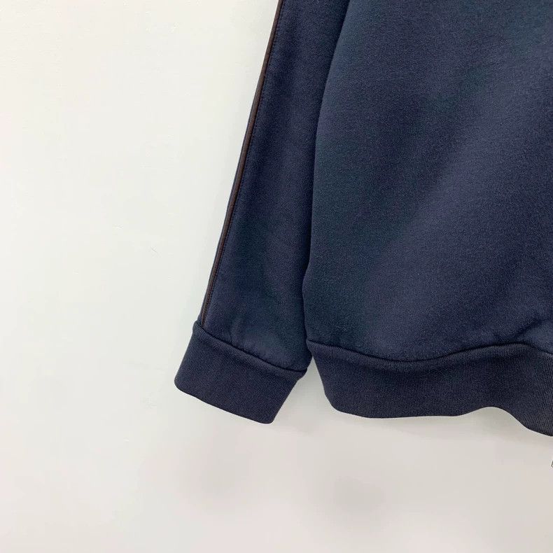Loro Piana LORO PIANA Dark blue cotton hooded drawstring zipper hoodi Size M / US 6-8 / IT 42-44 - 4 Thumbnail
