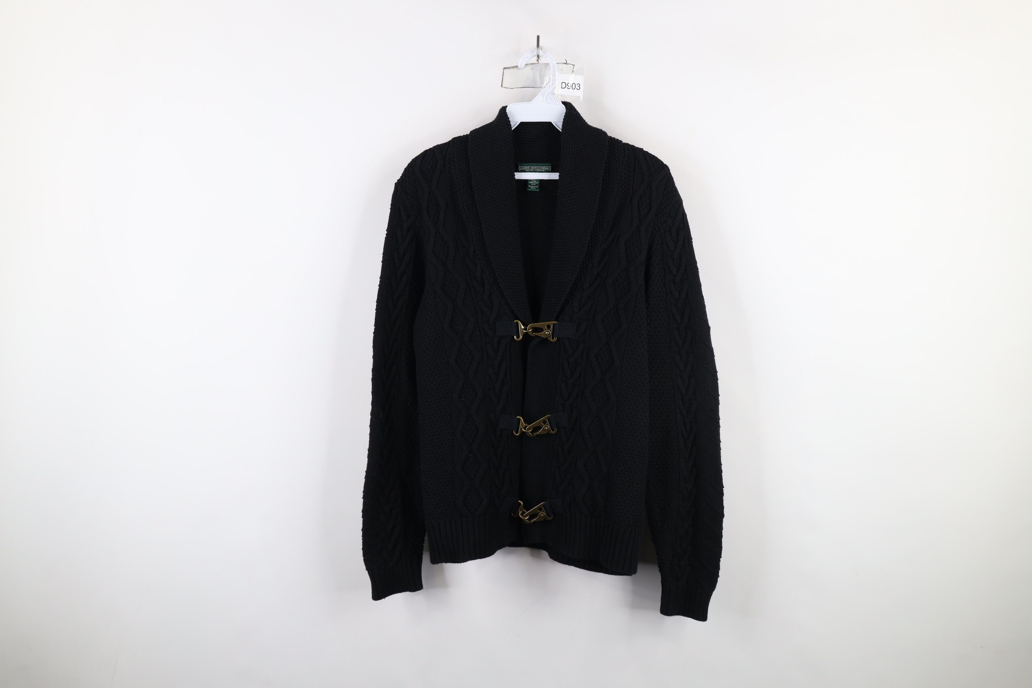 Ralph Lauren × Vintage Vintage 90s Ralph Lauren Knit Clasp Hook Button Sweater Size L / US 10 / IT 46 - 1 Thumbnail
