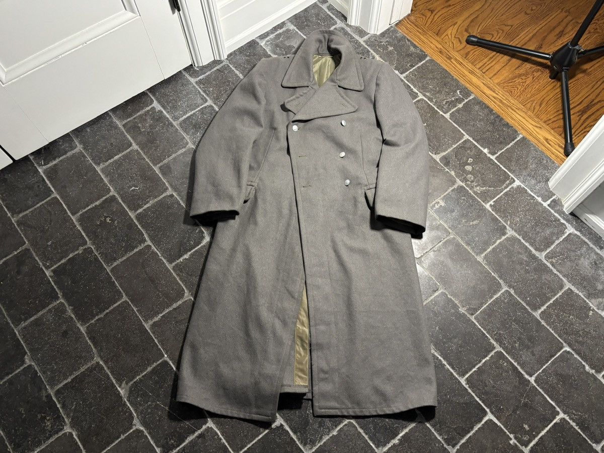 Vintage 1970s East German Military Vintage Wool Coat Trench Army 60s Size US M / EU 48-50 / 2 - 15 Thumbnail