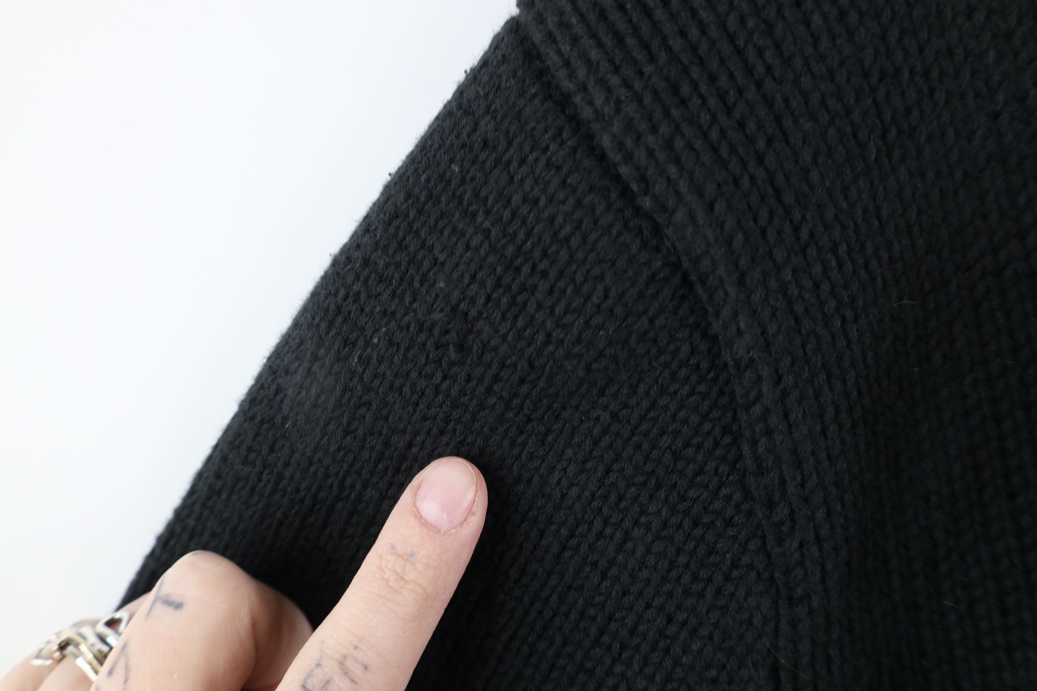 Ralph Lauren × Vintage Vintage 90s Ralph Lauren Heavyweight Shawl Sweater Black Size US XL / EU 56 / 4 - 5 Thumbnail