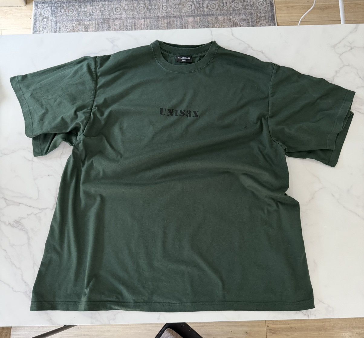 Balenciaga Balenciaga Double Sleeve Layered T-Shirt Green Double Collar Size US M / EU 48-50 / 2 - 1 Thumbnail