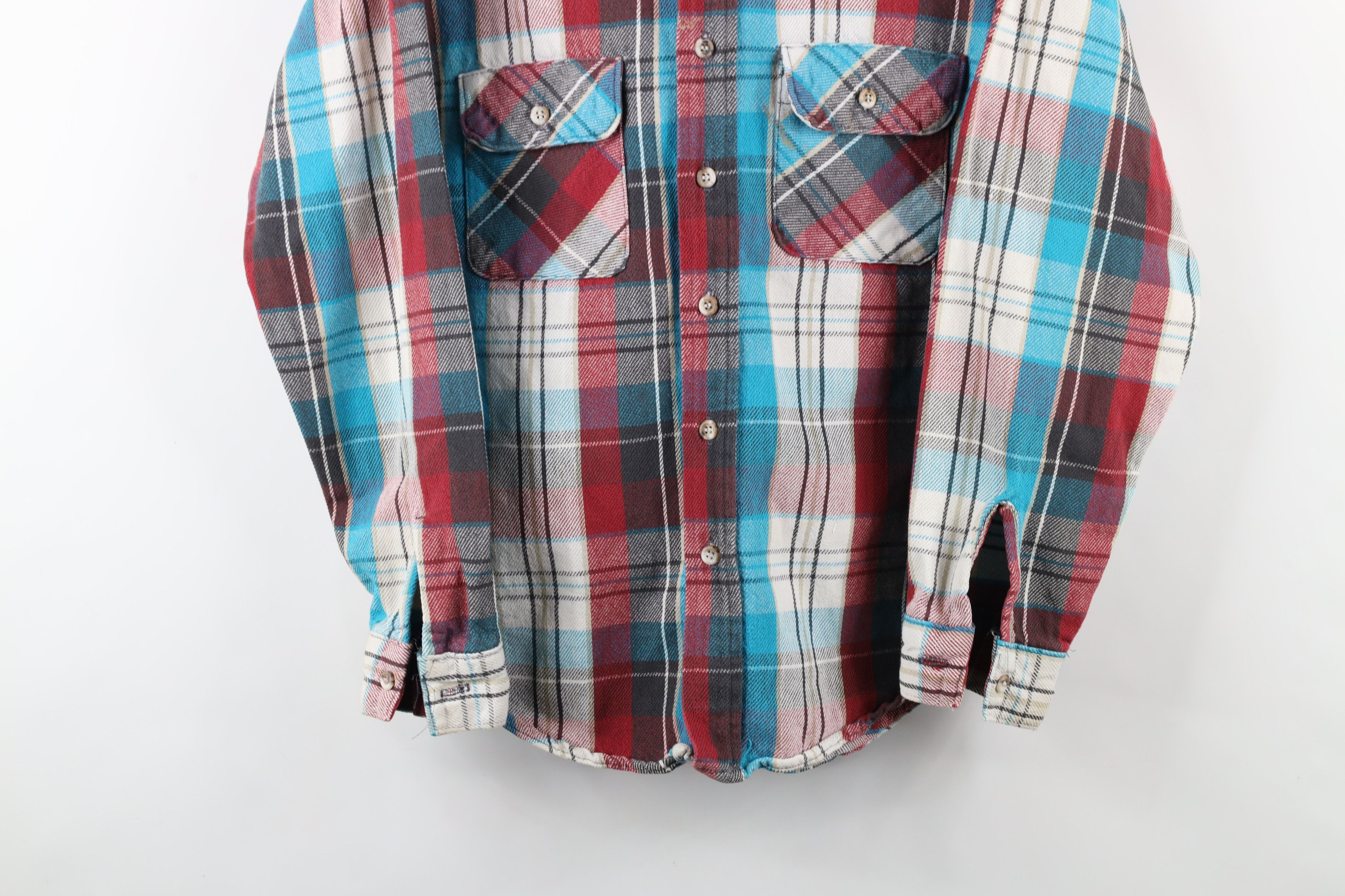 FiveBrother × Vintage Vintage 90s Five Brother Flannel Workwear Button Shirt USA Size US M / EU 48-50 / 2 - 3 Thumbnail