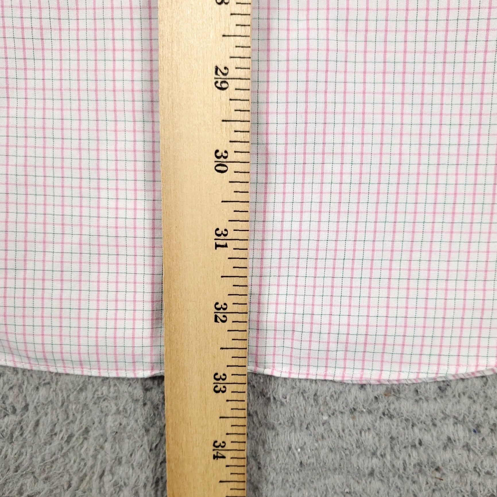 Brooks Brothers VINTAGE Brooks Brothers Shirt Mens 17.5 Pink Check Dress Long Sleeve Button-Down Collar Regular Fit Non-Iron Casual/Workwear Mens Size 46R - 6 Thumbnail