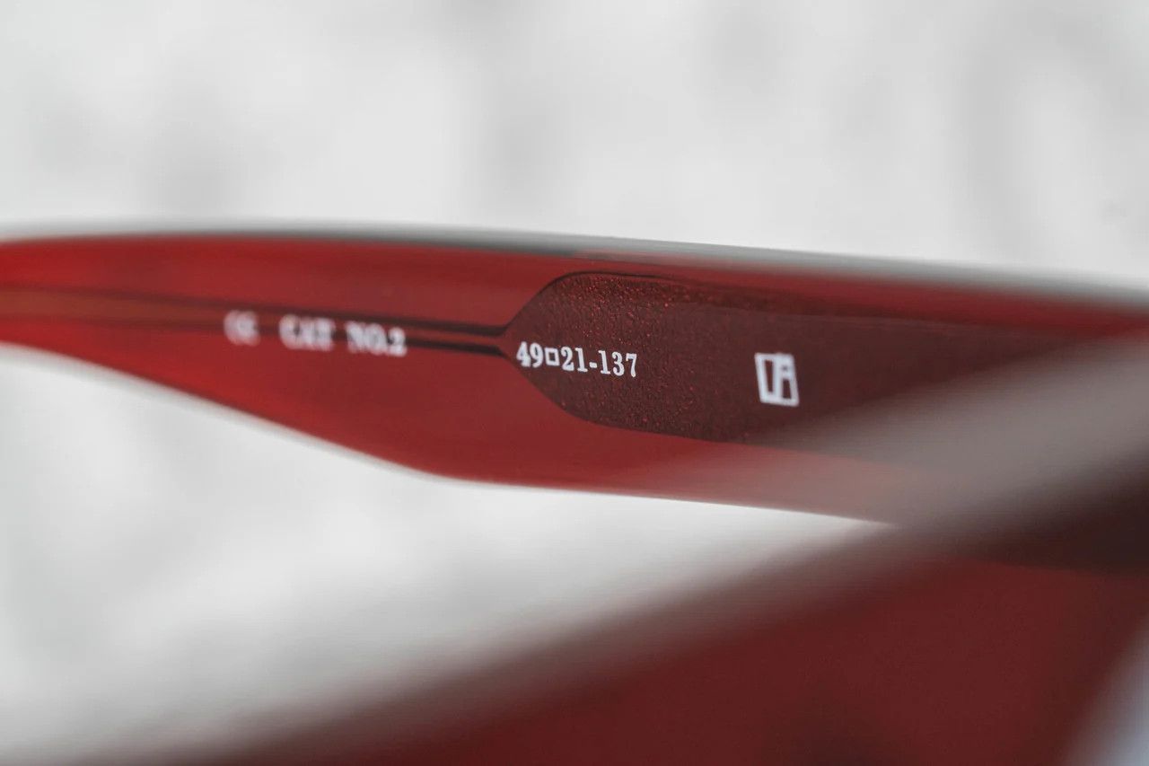 Ann Demeulemeester Ann Demeulemeester Sunglasses Round Bordeaux Red and Blue Size ONE SIZE - 5 Thumbnail