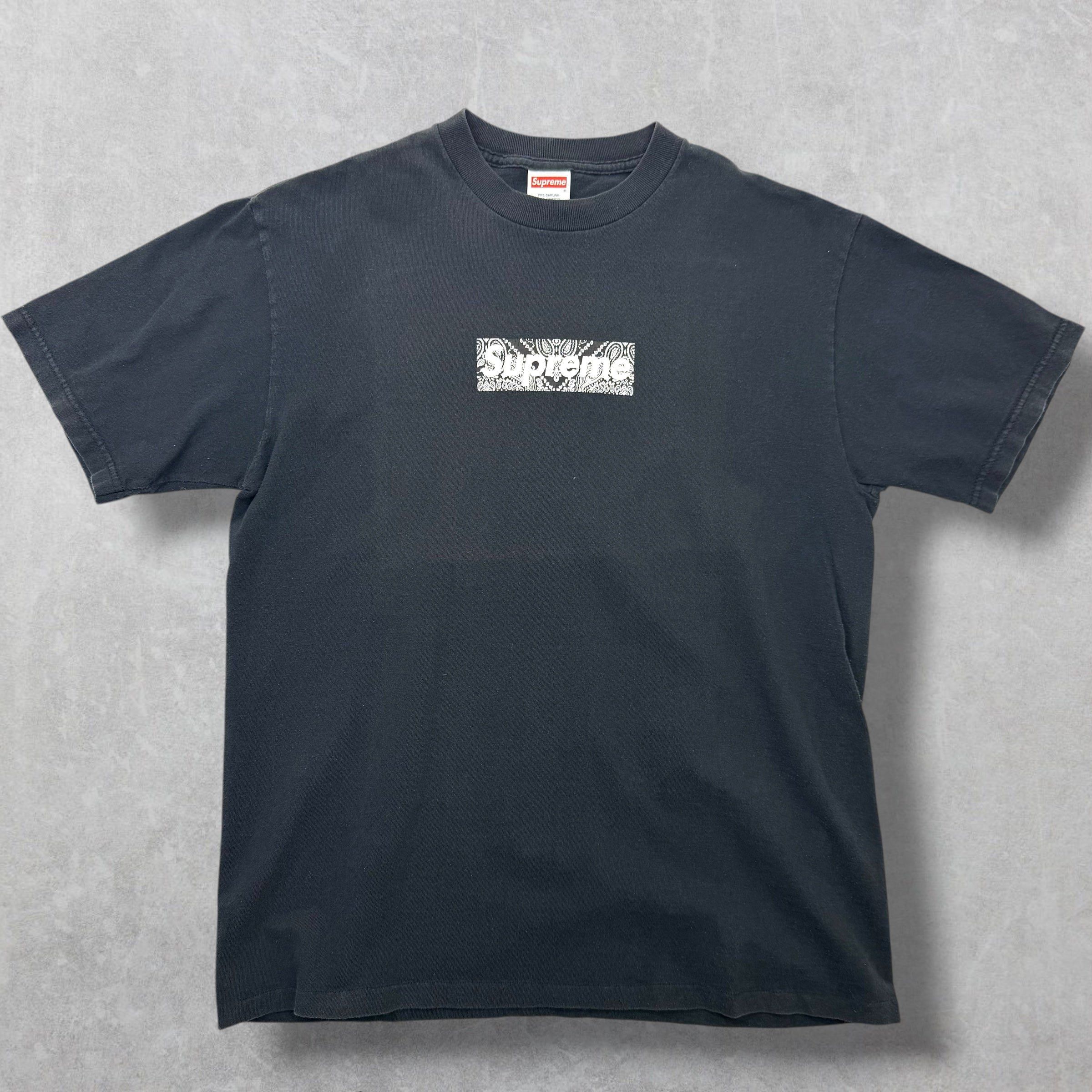 Supreme Supreme Navy Paisley Box Logo Tee M Size US M / EU 48-50 / 2 - 1 Thumbnail