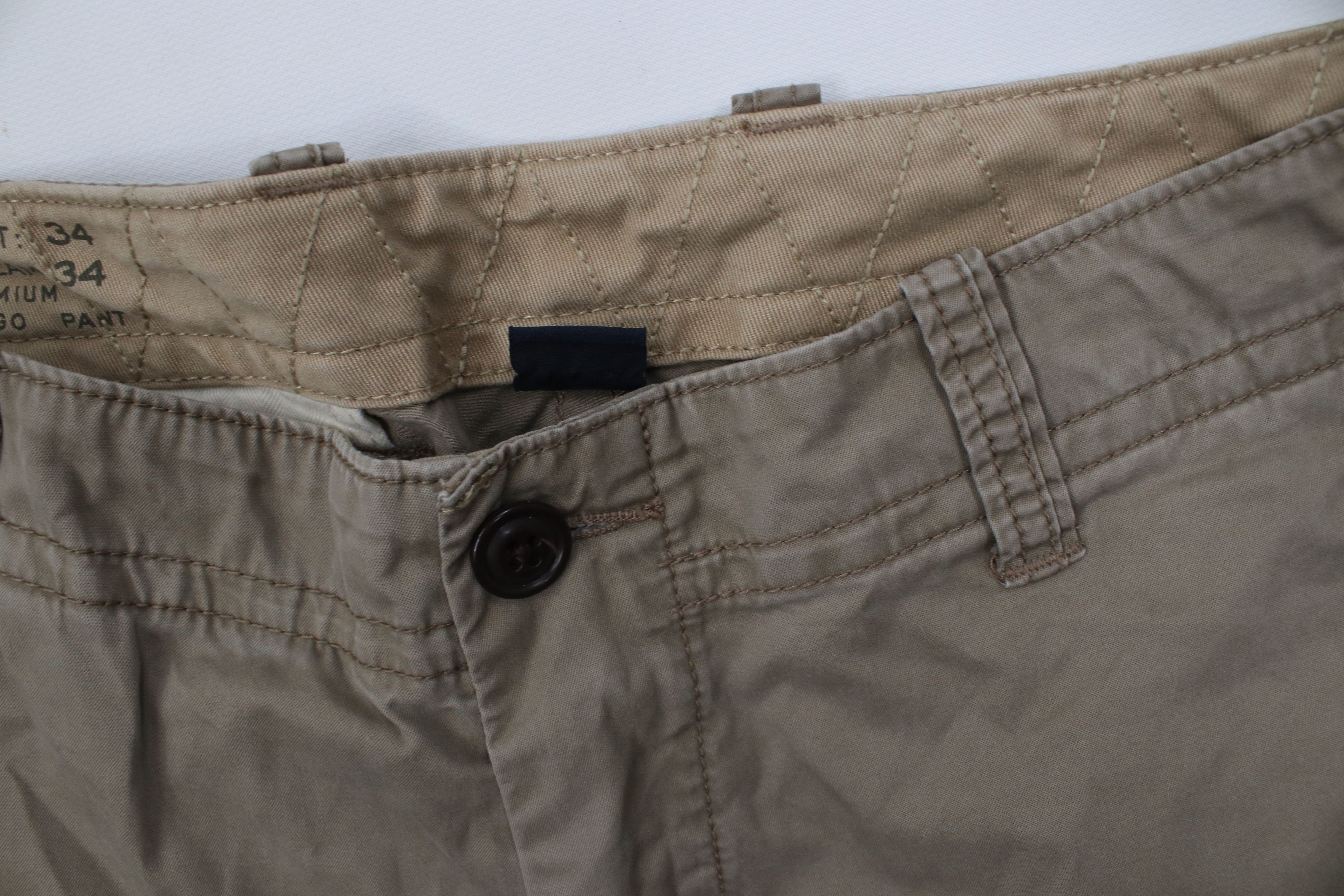 J.Crew Vintage J Crew Fit Premium Wide Leg Cargo Pants Beige Size US 34 / EU 50 - 8 Thumbnail