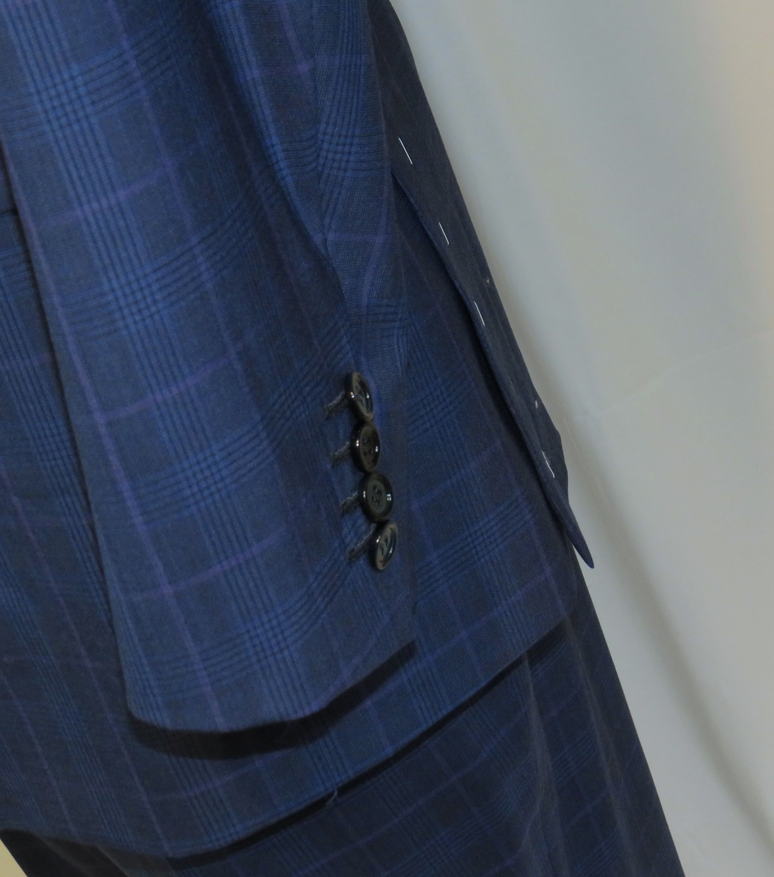Brioni Brunico Blue Plaid Three Button Suit 44L NWT $11,675 Size 44L - 10 Thumbnail