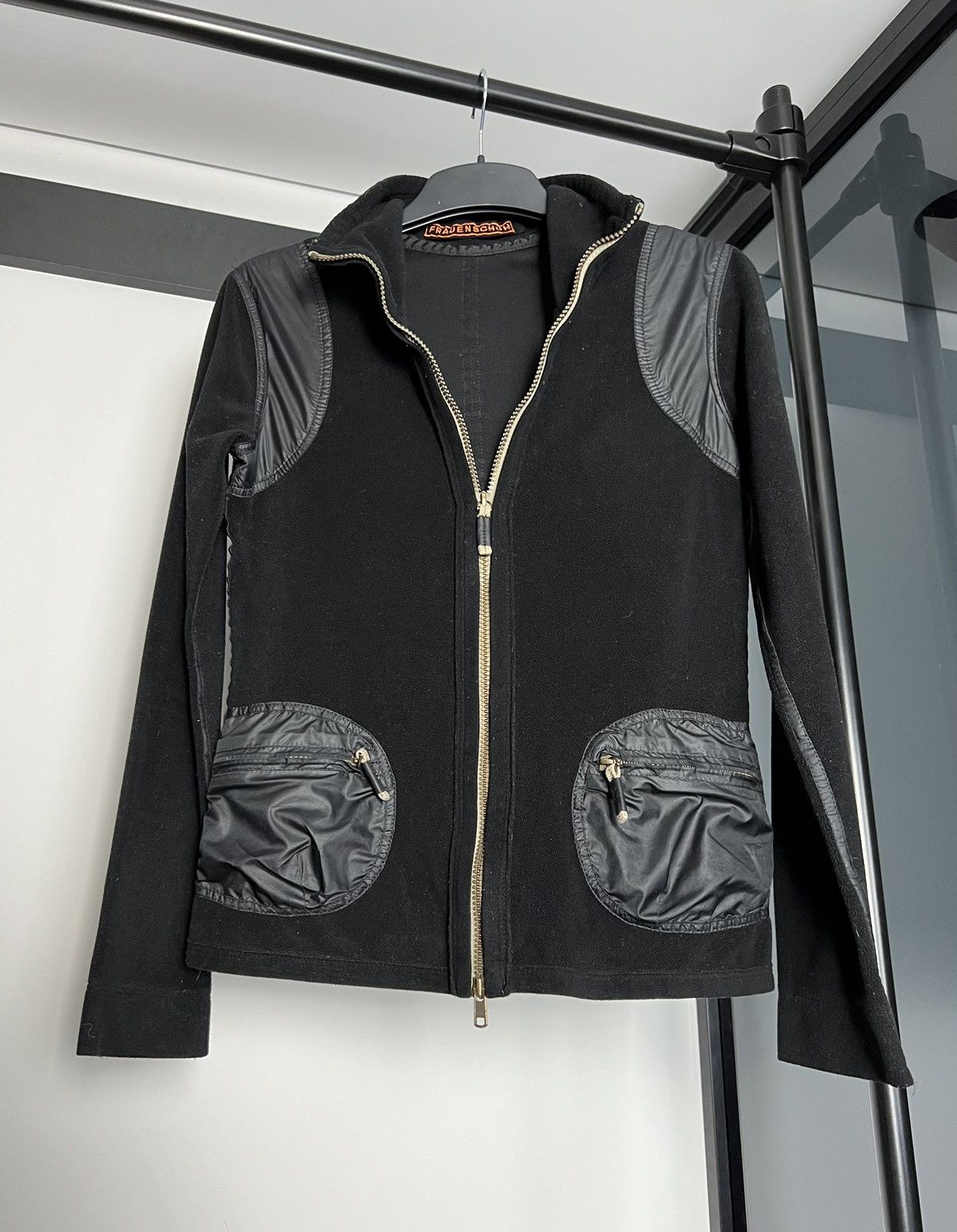 image of Frauenschuh Vintage Full Zip Fleece Jacket in Black, Women's (Size Medium)