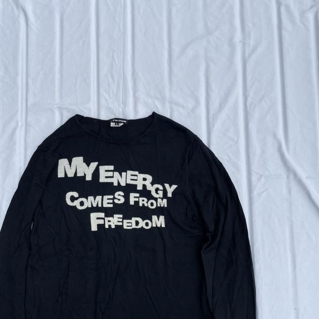 Comme des Garcons My Energy Comes From Freedom Knit Sweater Size US L / EU 52-54 / 3 - 2 Thumbnail