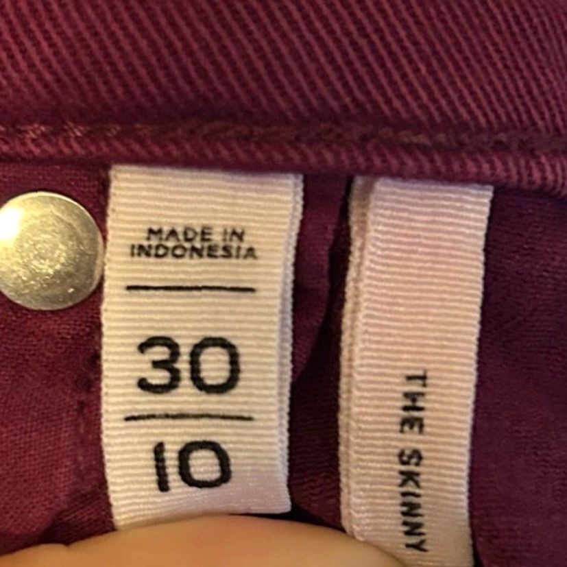 Loft LOFT Womens Jeans Purple High Rise The Skinny Cotton Blend Stretch 10/30 Skinny Jeans Womens Purple High Rise The Skinny Cotton Blend Stretch 10/30 Size 24" / US 00 / IT 34 - 5 Thumbnail