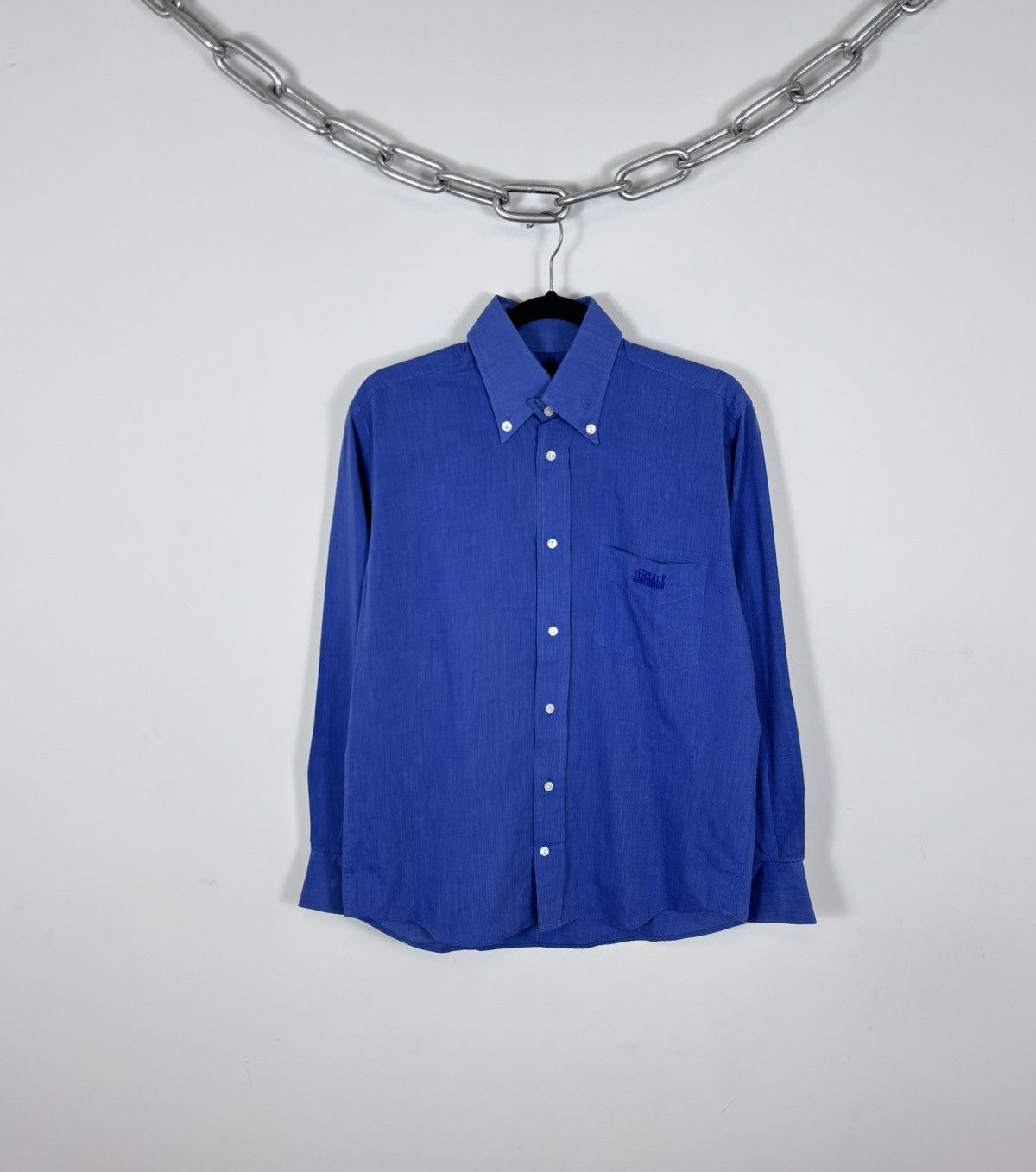 Versace Jeans Couture Vintage Versace Jeans Couture Men’s Blue Long Sleeve Shirt Size US M / EU 48-50 / 2 - 1 Thumbnail