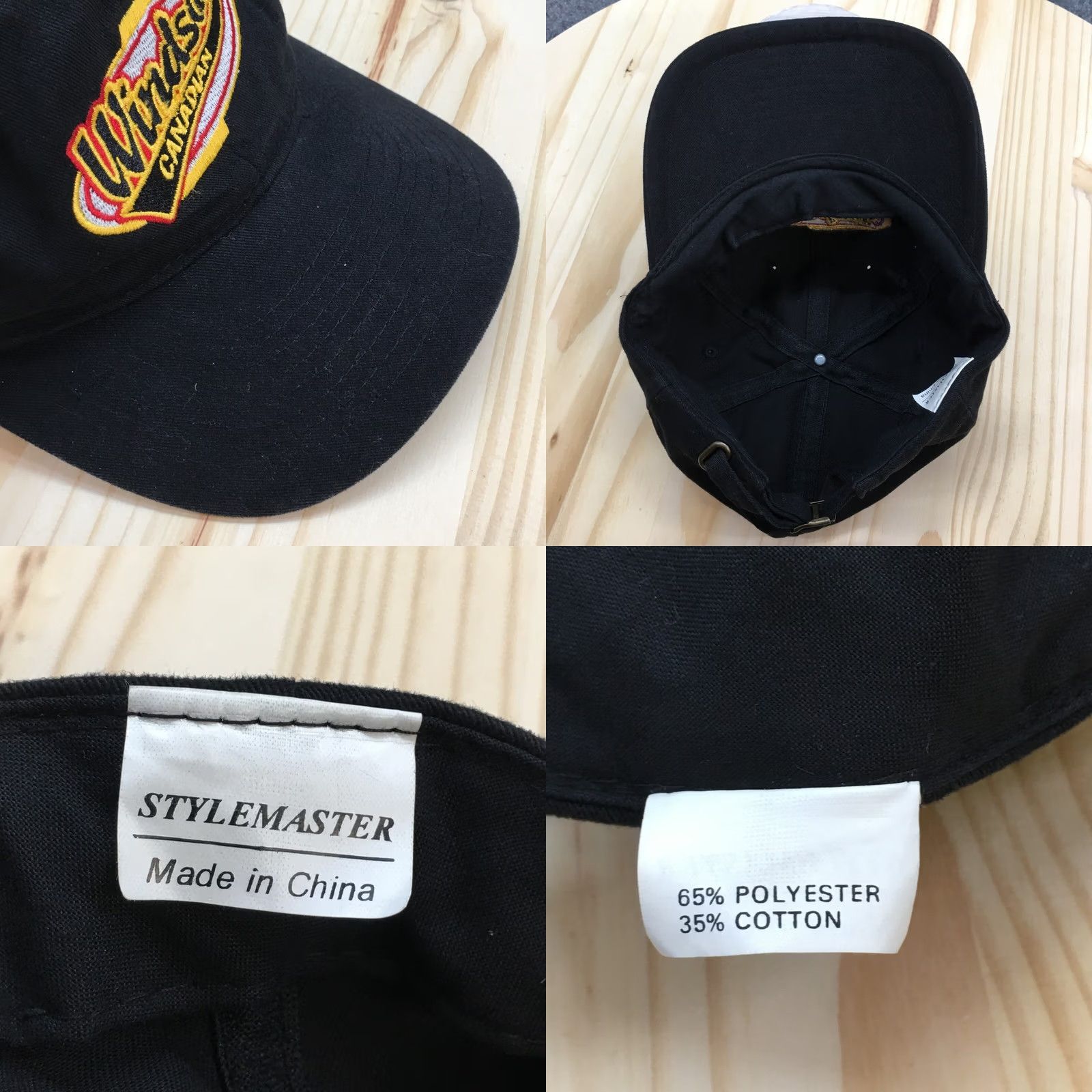 Vintage Windsor Style Master Baseball Cap Hat Mens One Size Black Adjustable Embroidered Size ONE SIZE - 8 Thumbnail