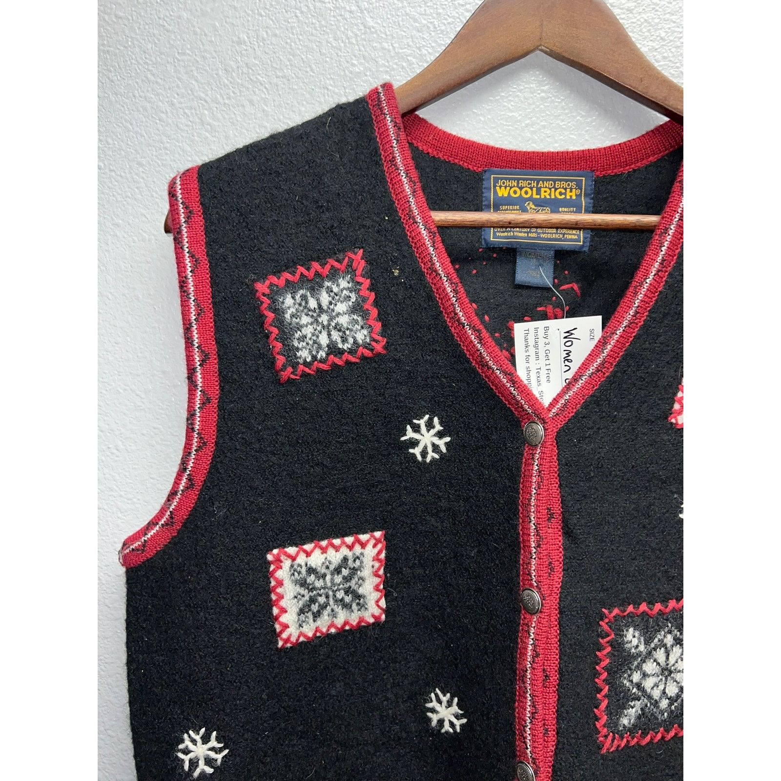 Woolrich Woolen Mills Vintage Womens Woolrich Wool Vest Winter Christmas VTG L Size L / US 10 / IT 46 - 3 Thumbnail