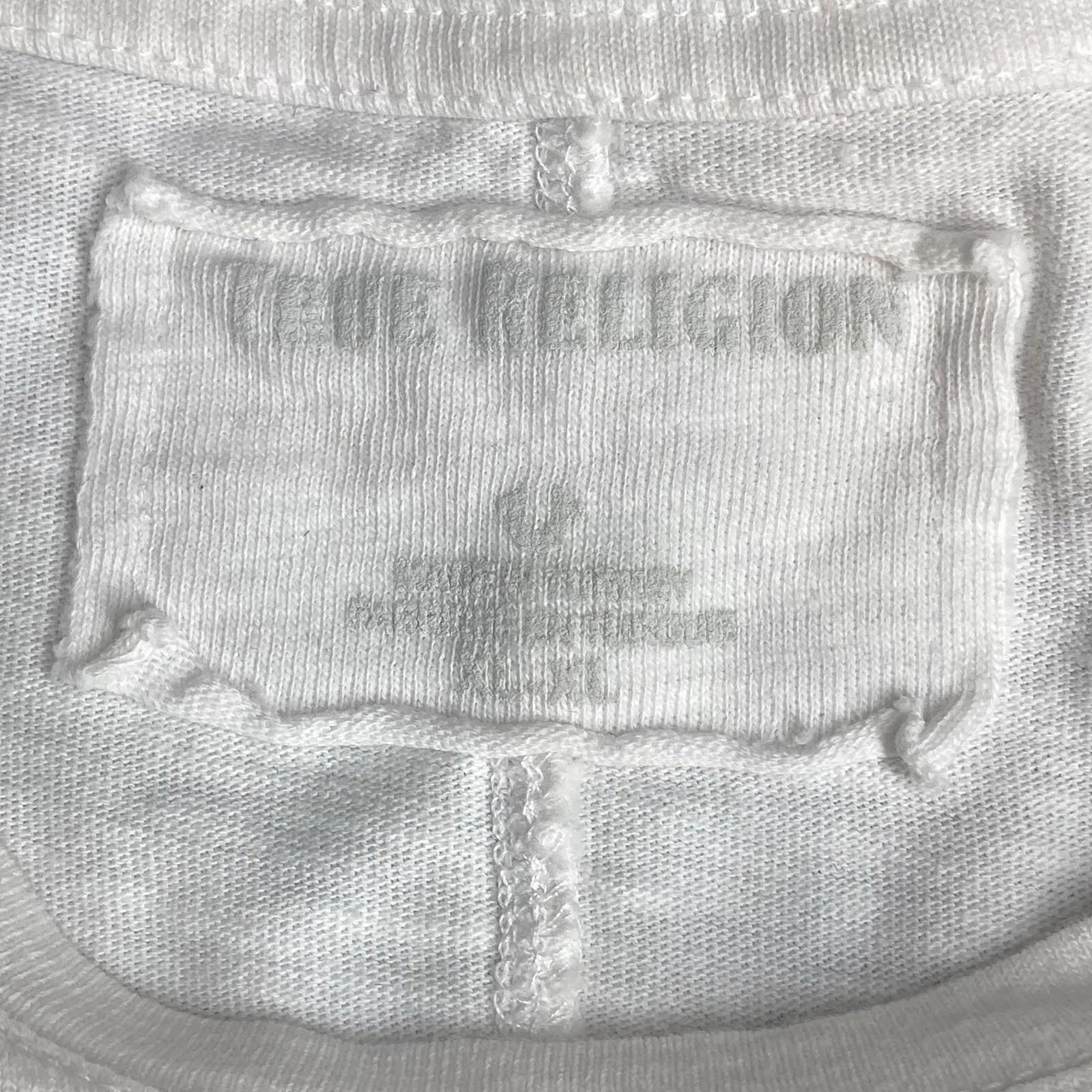 True Religion Men’s XL True Religion White Blank Crewneck T Shirt Red Logo Size US XL / EU 56 / 4 - 7 Thumbnail