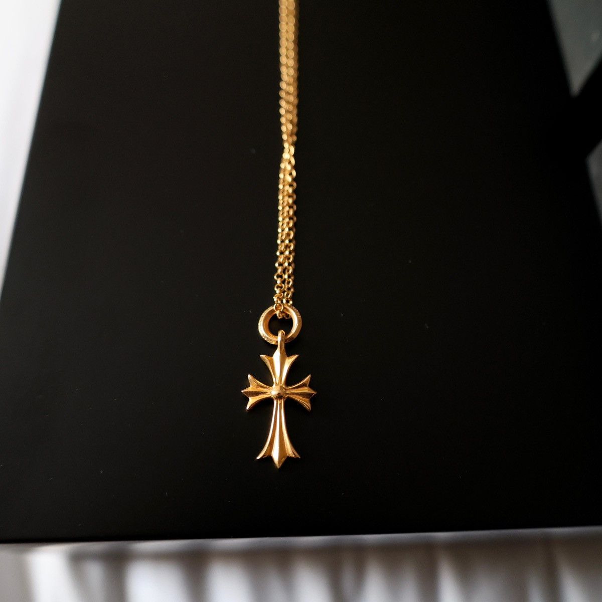 Chrome Hearts Iconic 22KT Tiny CH Cross and Roll Chain Size ONE SIZE - 3 Thumbnail