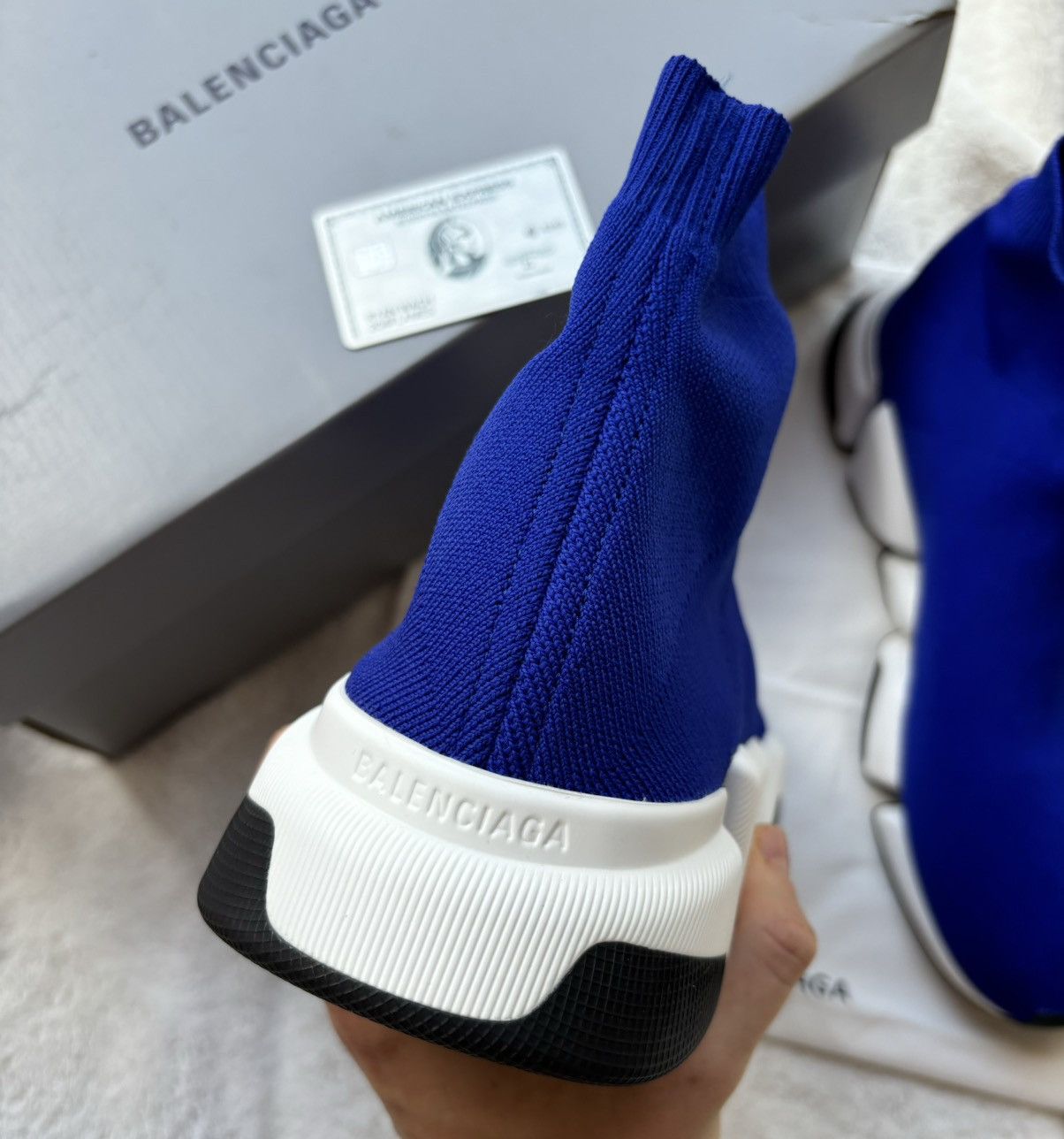 Balenciaga Balenciaga Dark Blue Speed Runners Sneakers Size US 11 / EU 44 - 3 Thumbnail