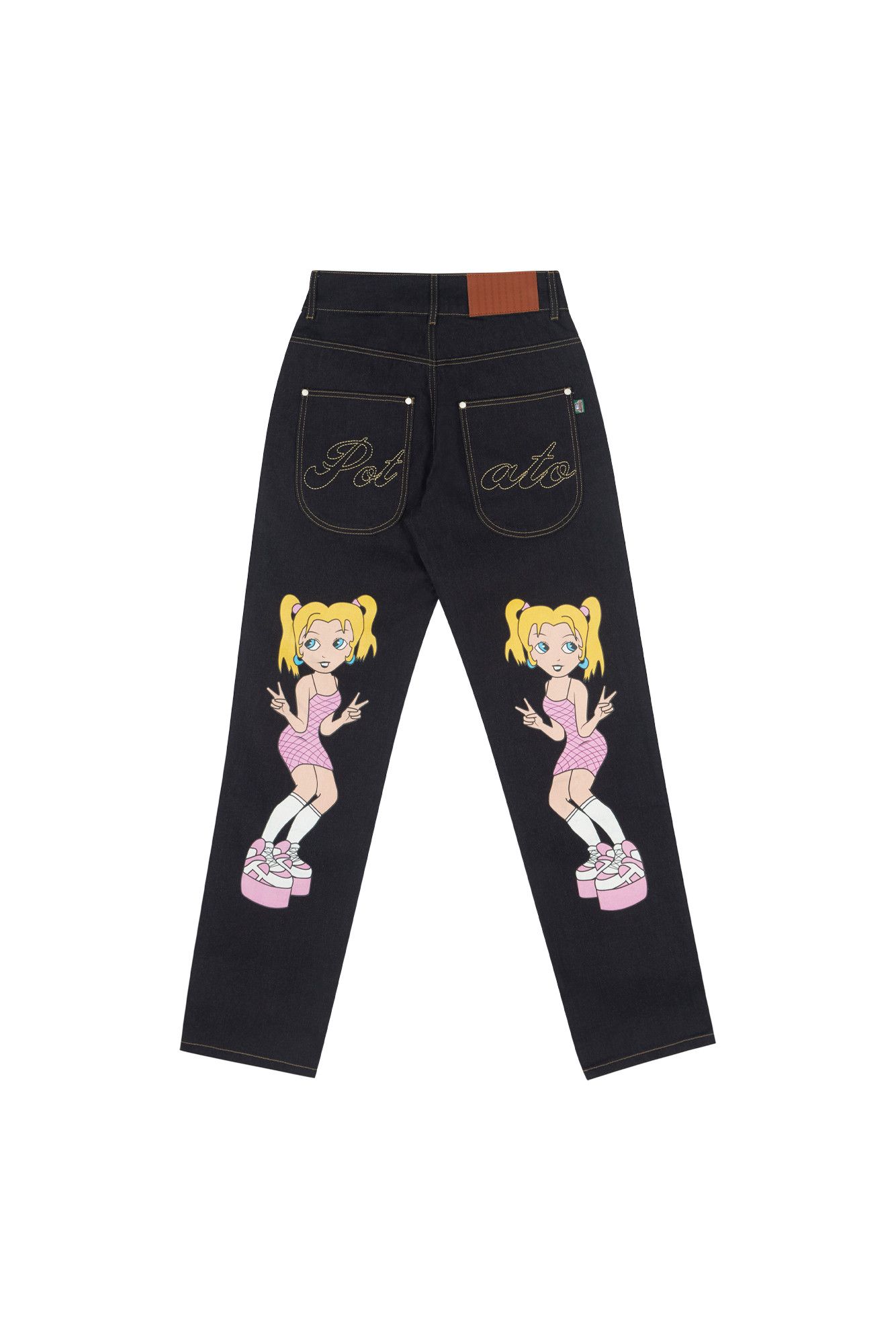 image of Imran Potato Graphic Jeans Blue, Men's (Size 32)