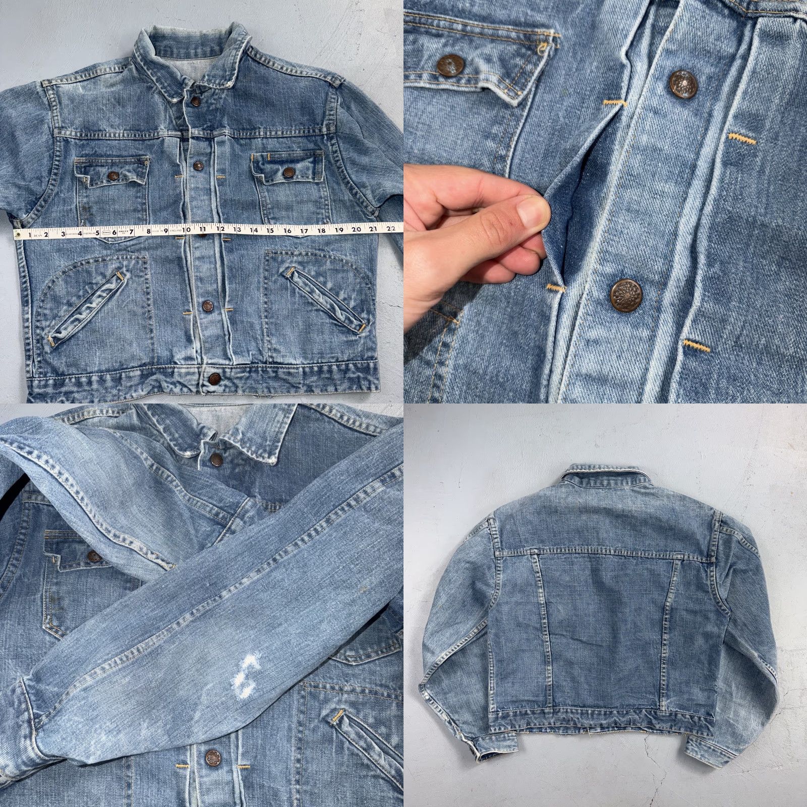 JCPenney VINTAGE Penneys Selvedge Denim Jacket Blue Size M 1960s Rockabilly Mens Size US M / EU 48-50 / 2 - 8 Thumbnail