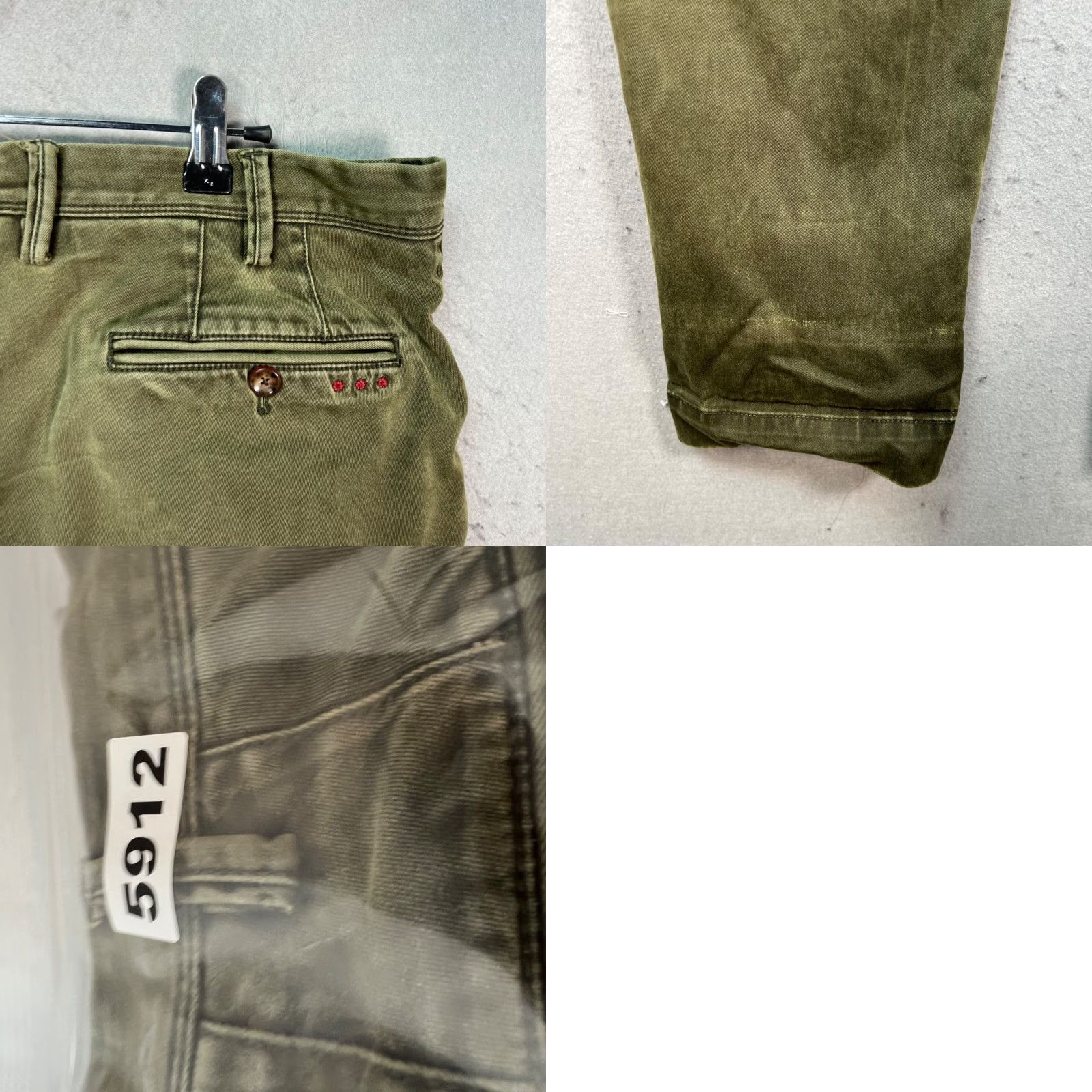 Vintage VINTAGE Rose & Born Mens 52 Olive Green Slim Fit Pants Cotton Blend Chino Flat Front Tapered Inseam 33 Mens Size US 36 / EU 52 - 9 Thumbnail