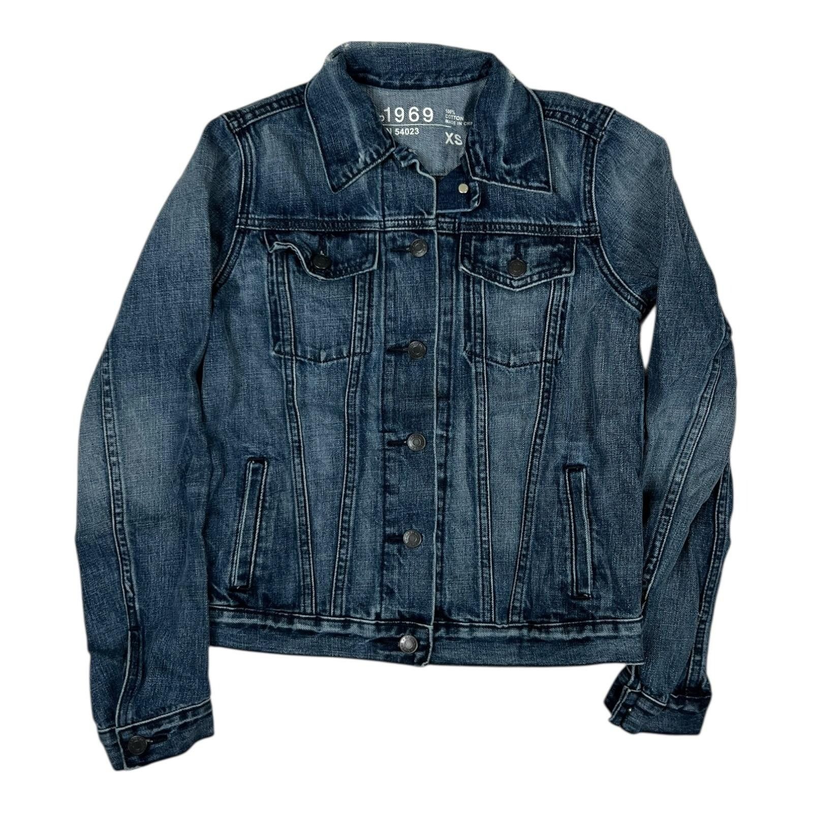 Gap Gap 1969 Jean Jacket Womens XS Blue Denim Trucker Button Fro Size XS / US 0-2 / IT 36-38 - 1 Thumbnail